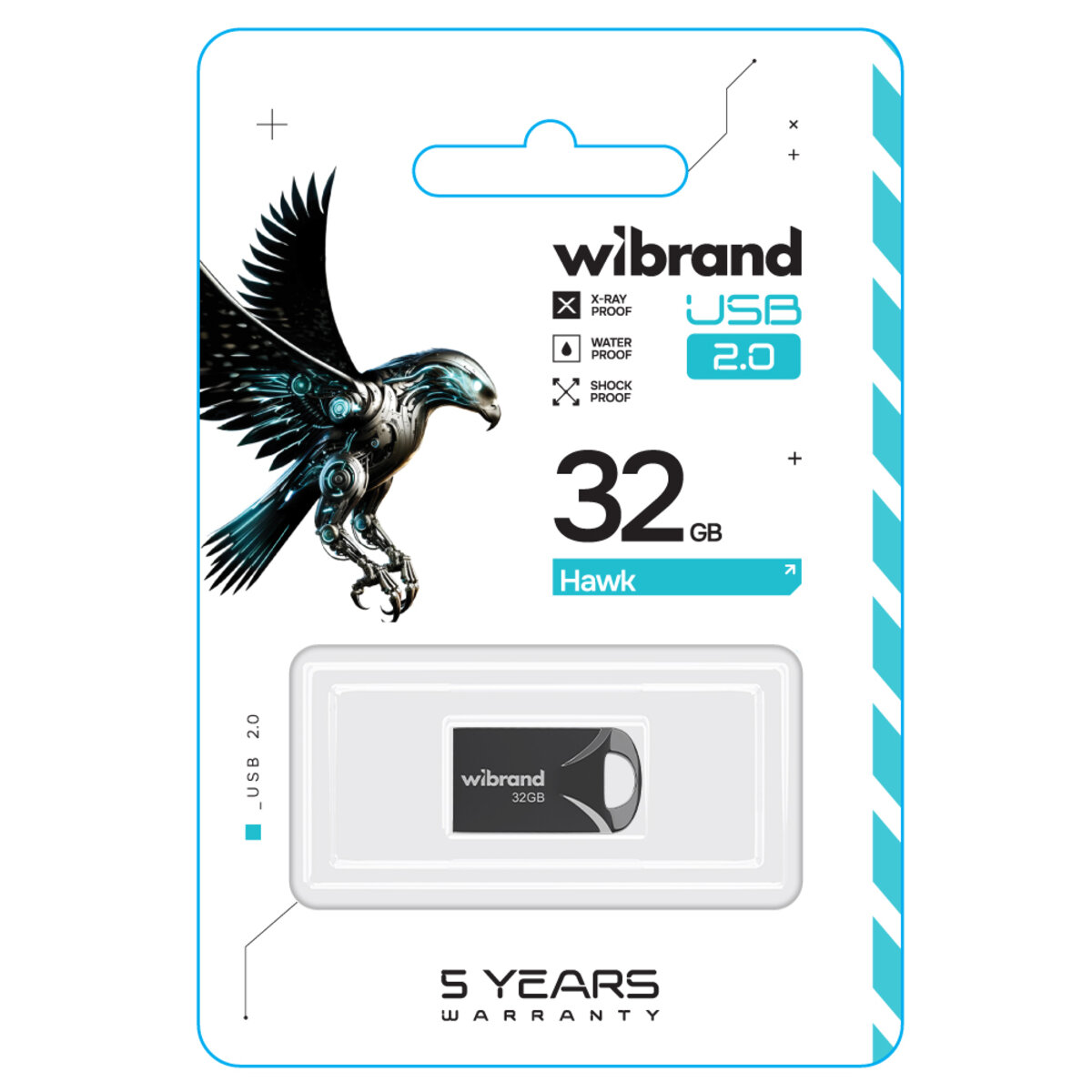 Флеш-накопичувач Wibrand USB 2.0 Hawk 32Gb Black (WI2.0/HA32M1B) Фото 2 Флеш-накопичувач Wibrand USB 2.0 Hawk 32Gb Black (WI2.0/HA32M1B) на картинке №2