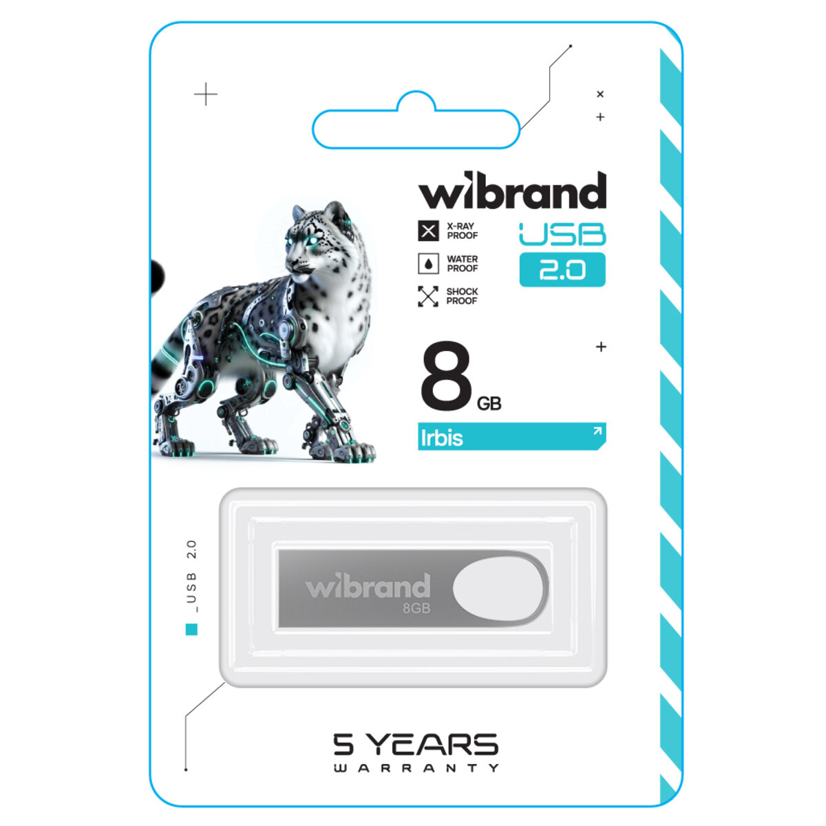 Флеш-накопичувач Wibrand USB 2.0 Irbis 8Gb Silver (WI2.0/IR8U3S) Фото 2 Флеш-накопичувач Wibrand USB 2.0 Irbis 8Gb Silver (WI2.0/IR8U3S) на картинке №2