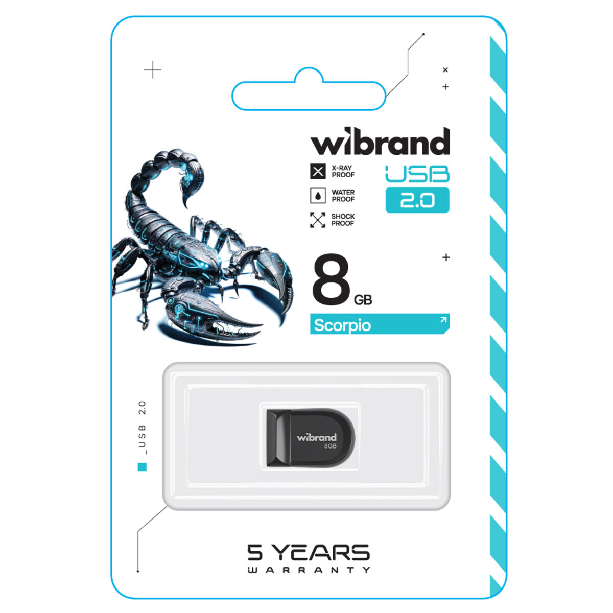 Флеш-накопичувач Wibrand USB 2.0 Scorpio 8Gb Black (WI2.0/SC8M3B) Фото 2 Флеш-накопичувач Wibrand USB 2.0 Scorpio 8Gb Black (WI2.0/SC8M3B) на картинке №2