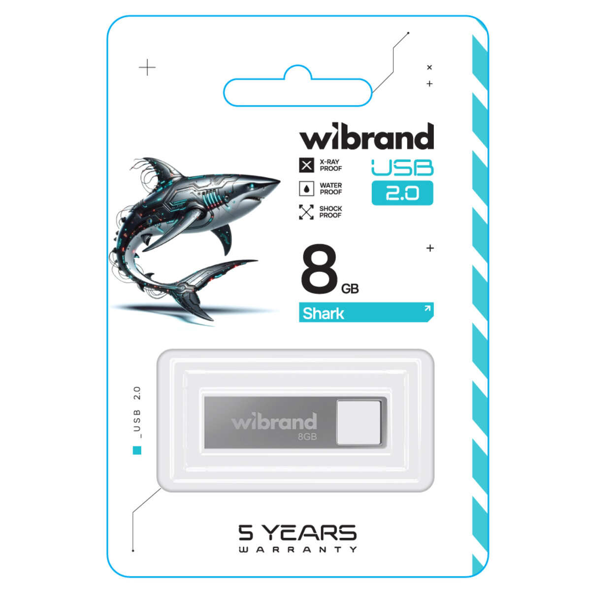 Флеш-накопичувач Wibrand USB 2.0 Shark 8Gb Silver (WI2.0/SH8U4S) Фото 2 Флеш-накопичувач Wibrand USB 2.0 Shark 8Gb Silver (WI2.0/SH8U4S) на картинке №2