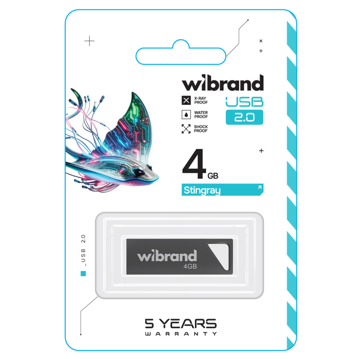 Флеш-накопичувач Wibrand USB 2.0 Stingray 4Gb Grey (WI2.0/ST4U5G) Фото 2 Флеш-накопичувач Wibrand USB 2.0 Stingray 4Gb Grey (WI2.0/ST4U5G) на картинке №2