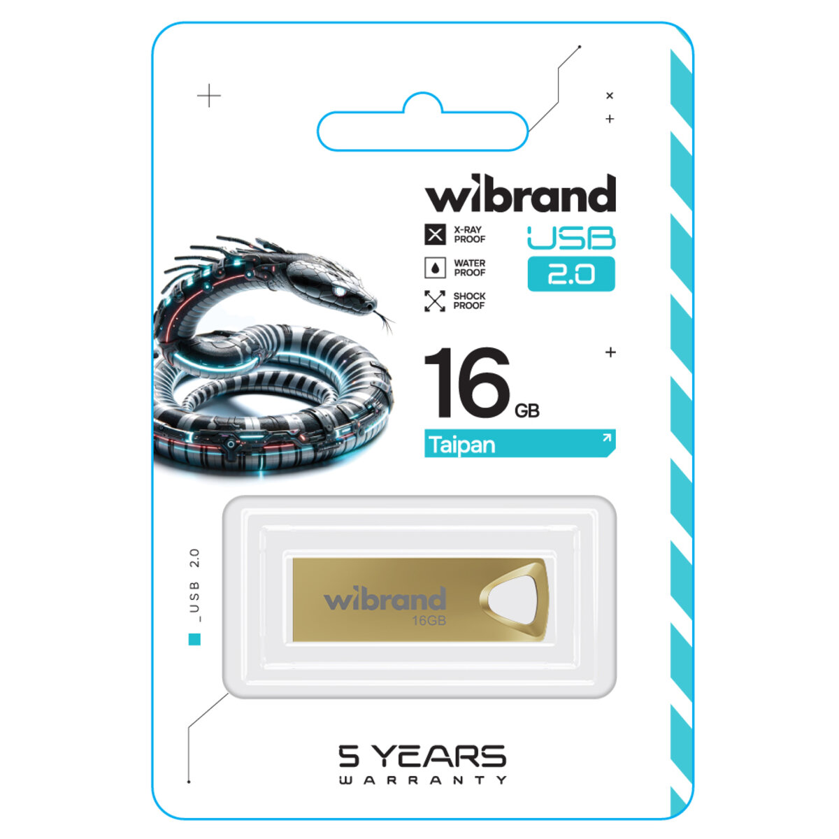 Флеш-накопичувач Wibrand USB 2.0 Taipan 16Gb Gold (WI2.0/TA16U2G) Фото 2 Флеш-накопичувач Wibrand USB 2.0 Taipan 16Gb Gold (WI2.0/TA16U2G) на картинке №2