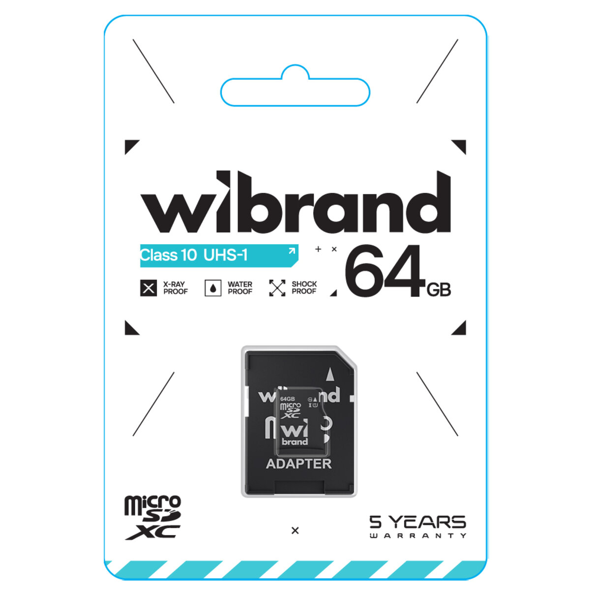 Карта памяті microSDXC (UHS-1) Wibrand 64Gb class 10 (adapter SD) (WICDXU1/64GB-A) Фото 2 Карта памяті microSDXC (UHS-1) Wibrand 64Gb class 10 (adapter SD) (WICDXU1/64GB-A) на картинке №2