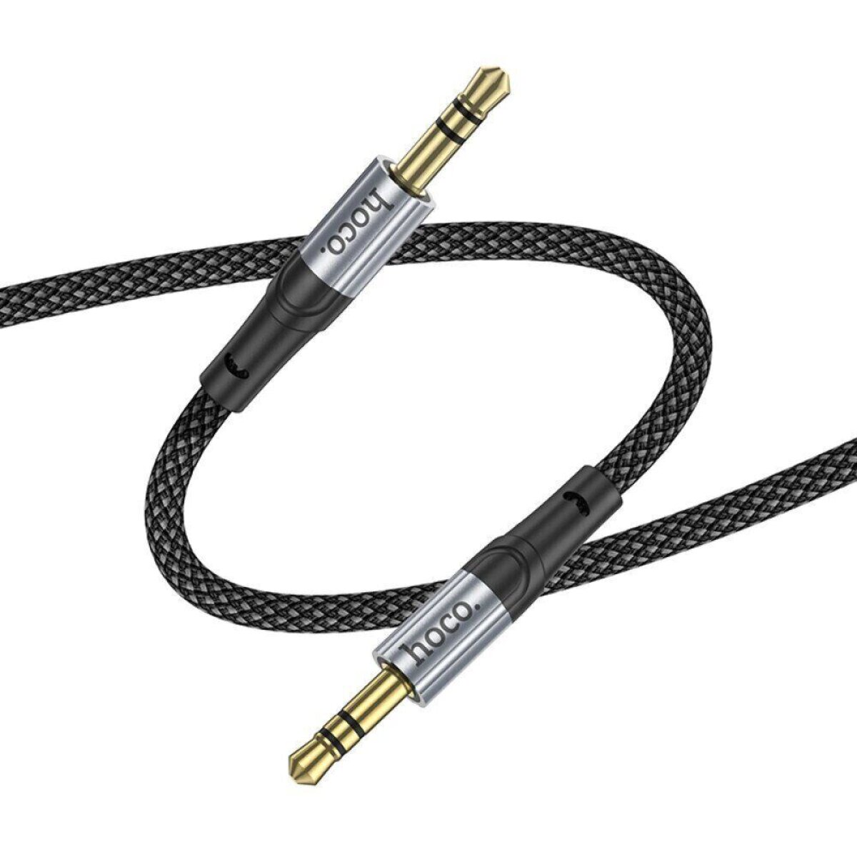 Аудiокабель HOCO UPA26 AUX Fresh audio cable, 1m Black на картинке №3