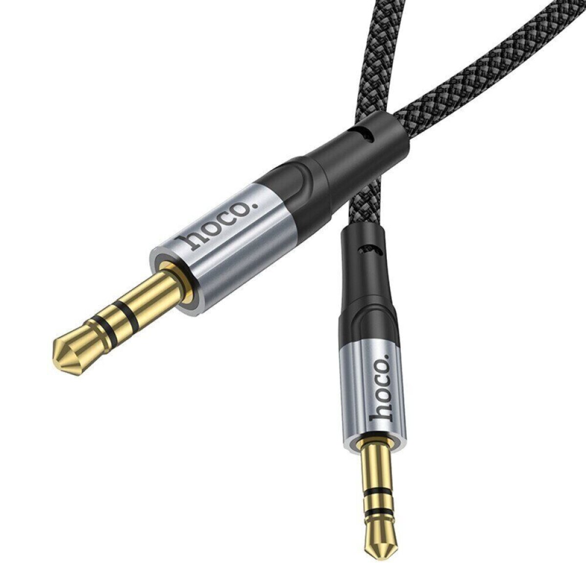 Аудiокабель HOCO UPA26 AUX Fresh audio cable, 1m Black на картинке №4