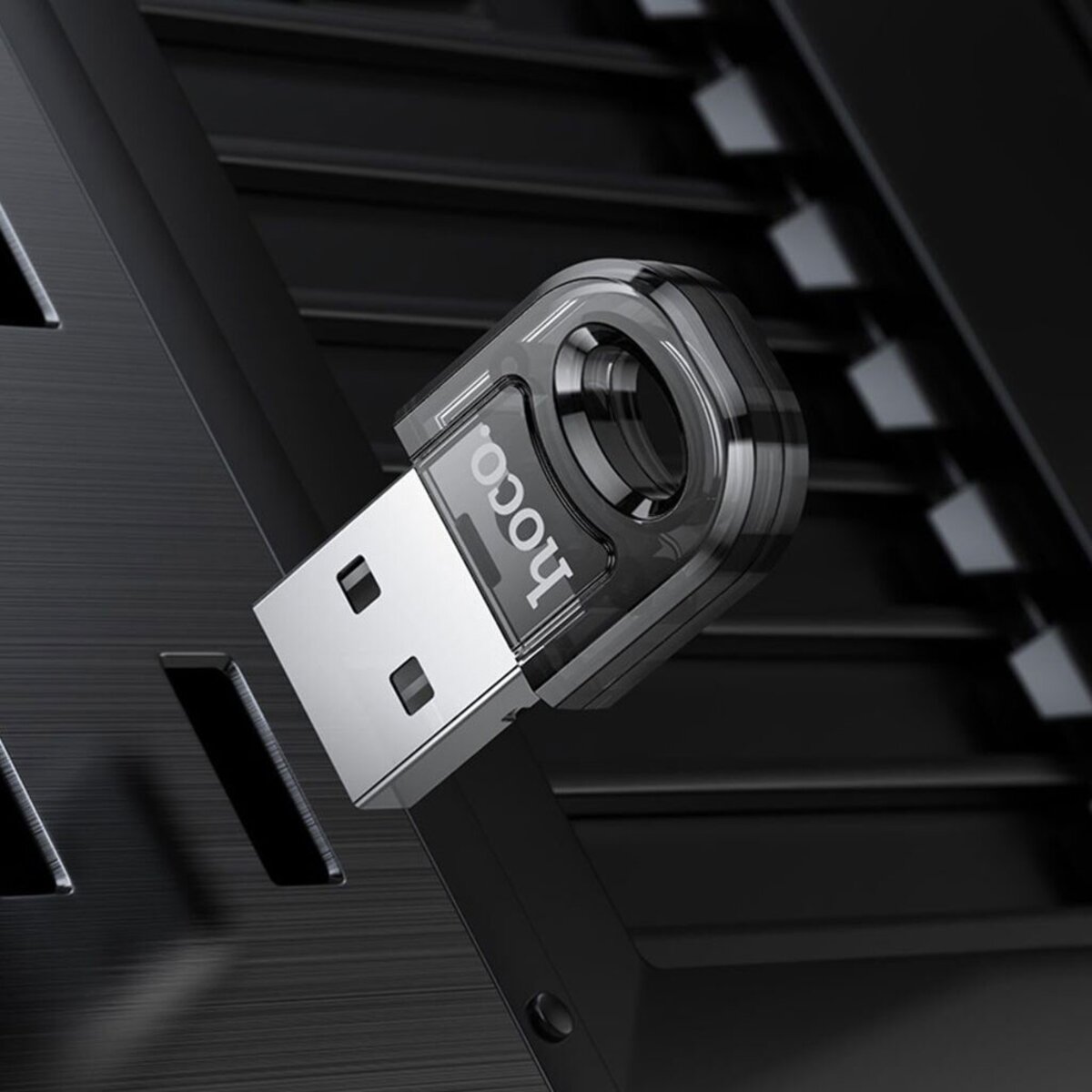 Адаптер Bluetooth HOCO UA28 USB BT adapter Black на картинке №5