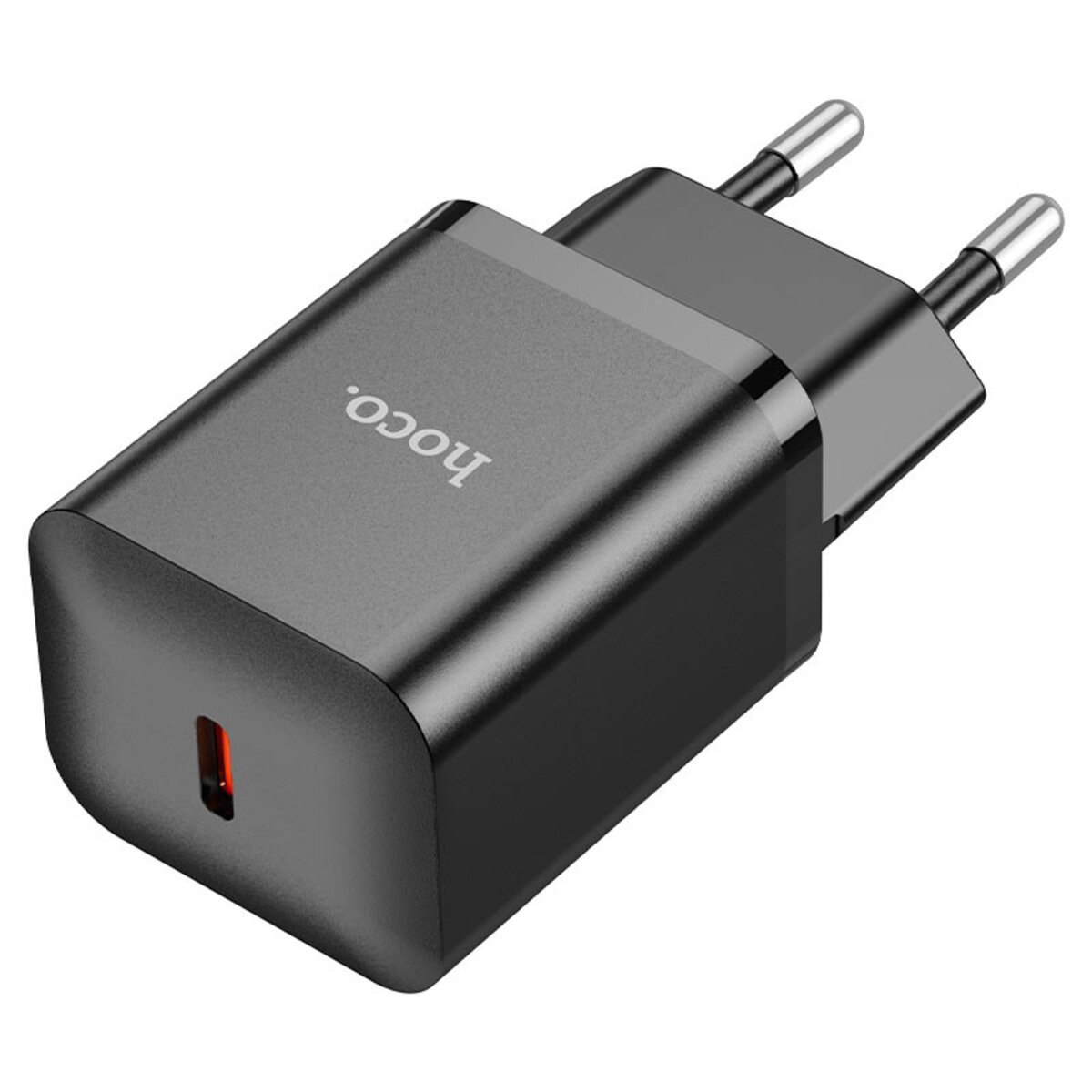 Мережевий зарядний пристрій HOCO N27 Innovative single port PD20W charger Black на картинке №3