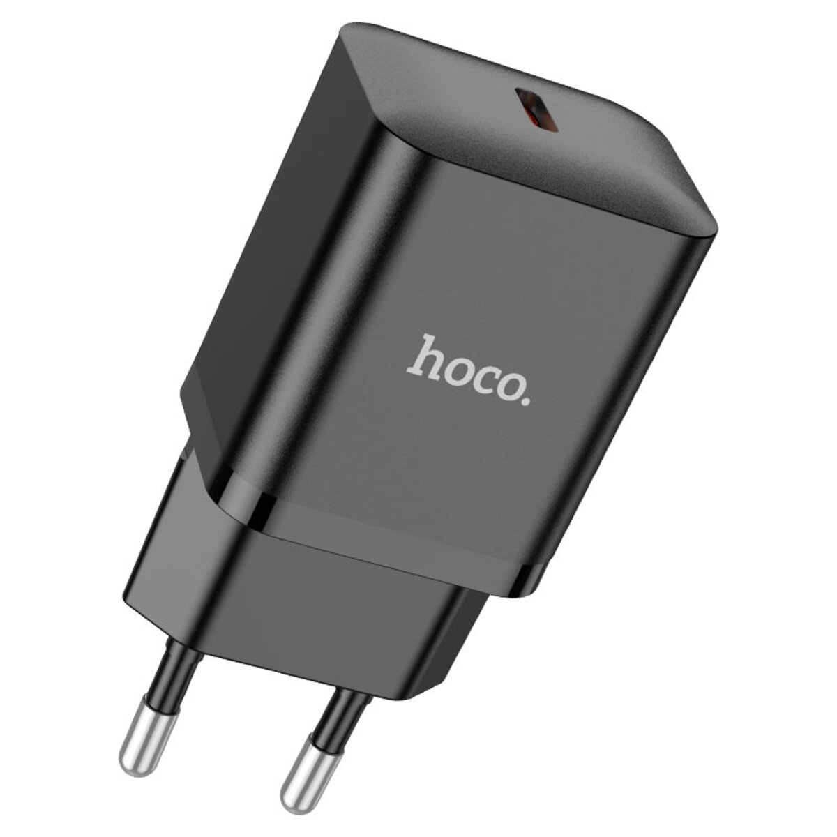 Мережевий зарядний пристрій HOCO N27 Innovative single port PD20W charger Black на картинке №2