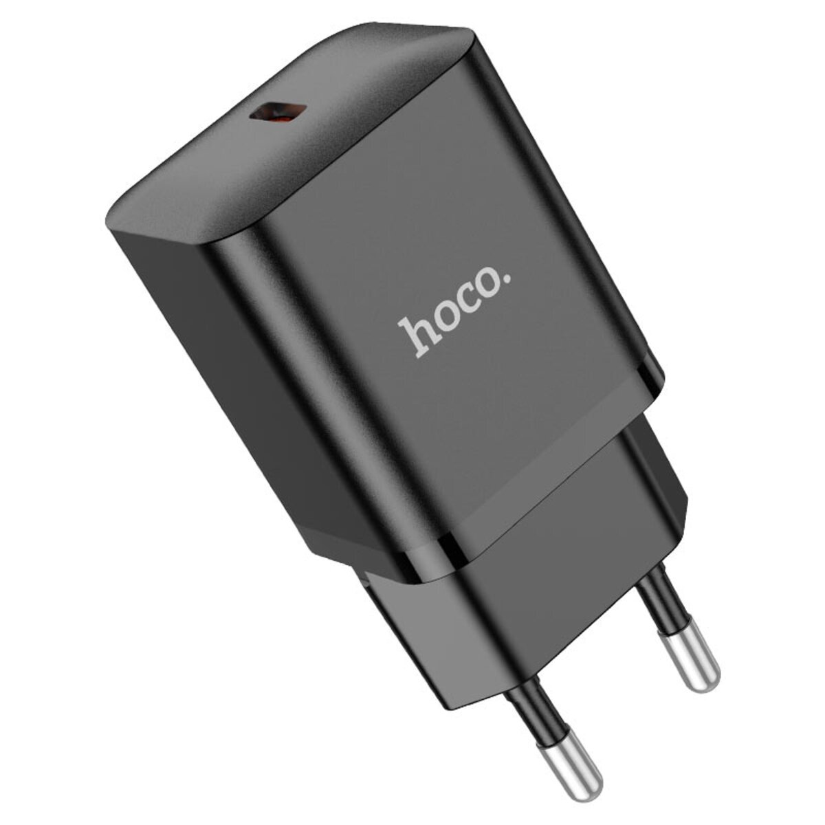 Мережевий зарядний пристрій HOCO N27 Innovative single port PD20W charger Black на картинке №4