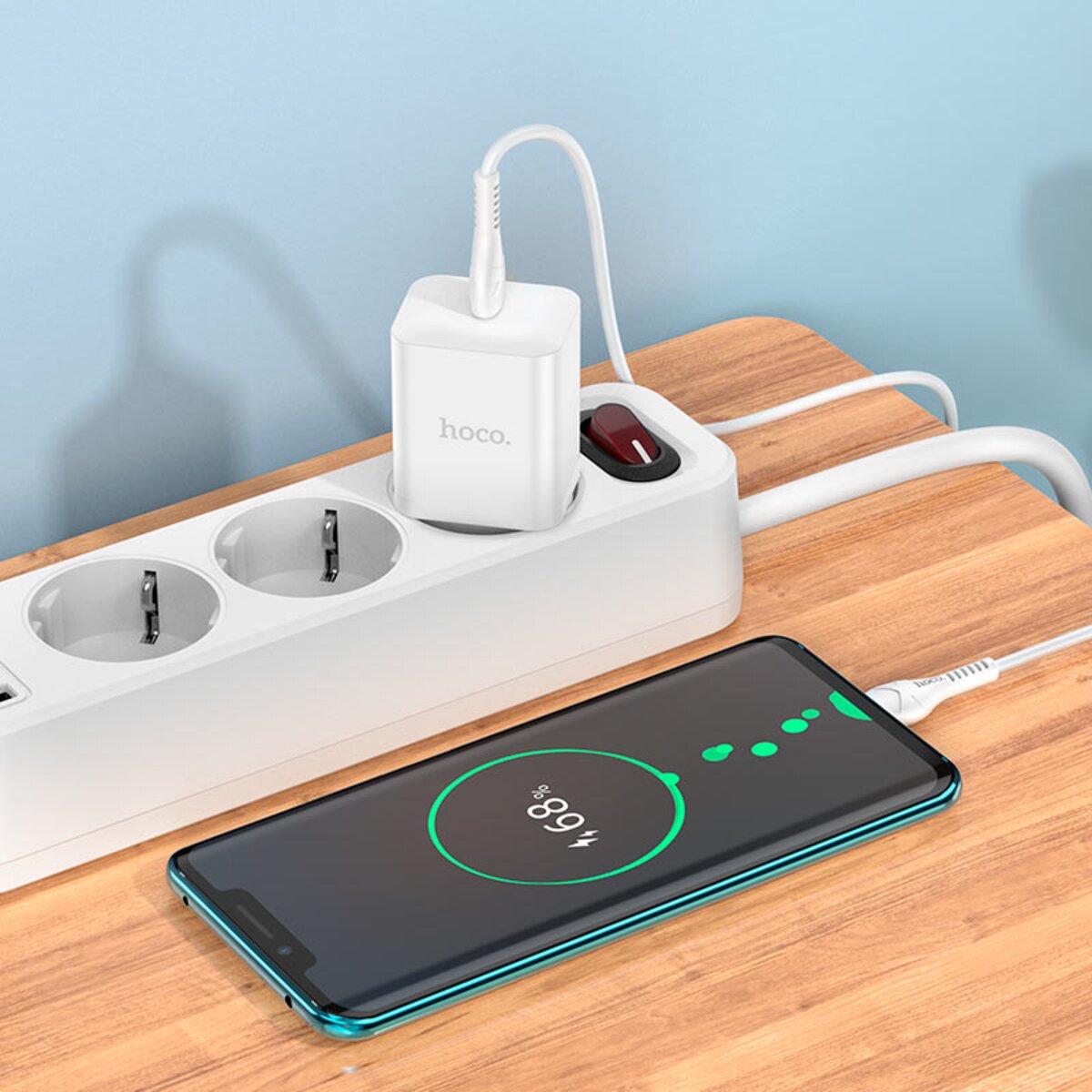 Мережевий зарядний пристрій HOCO N27 Innovative single port PD20W charger White (6931474783455) смотреть фото №4