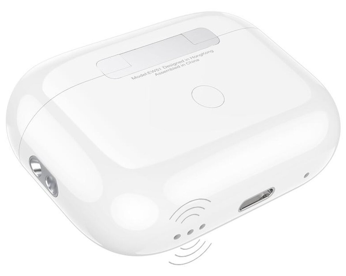 Бездротові навушники HOCO EW51 True wireless ANC noise reduction BT headset White на малюнкі №5