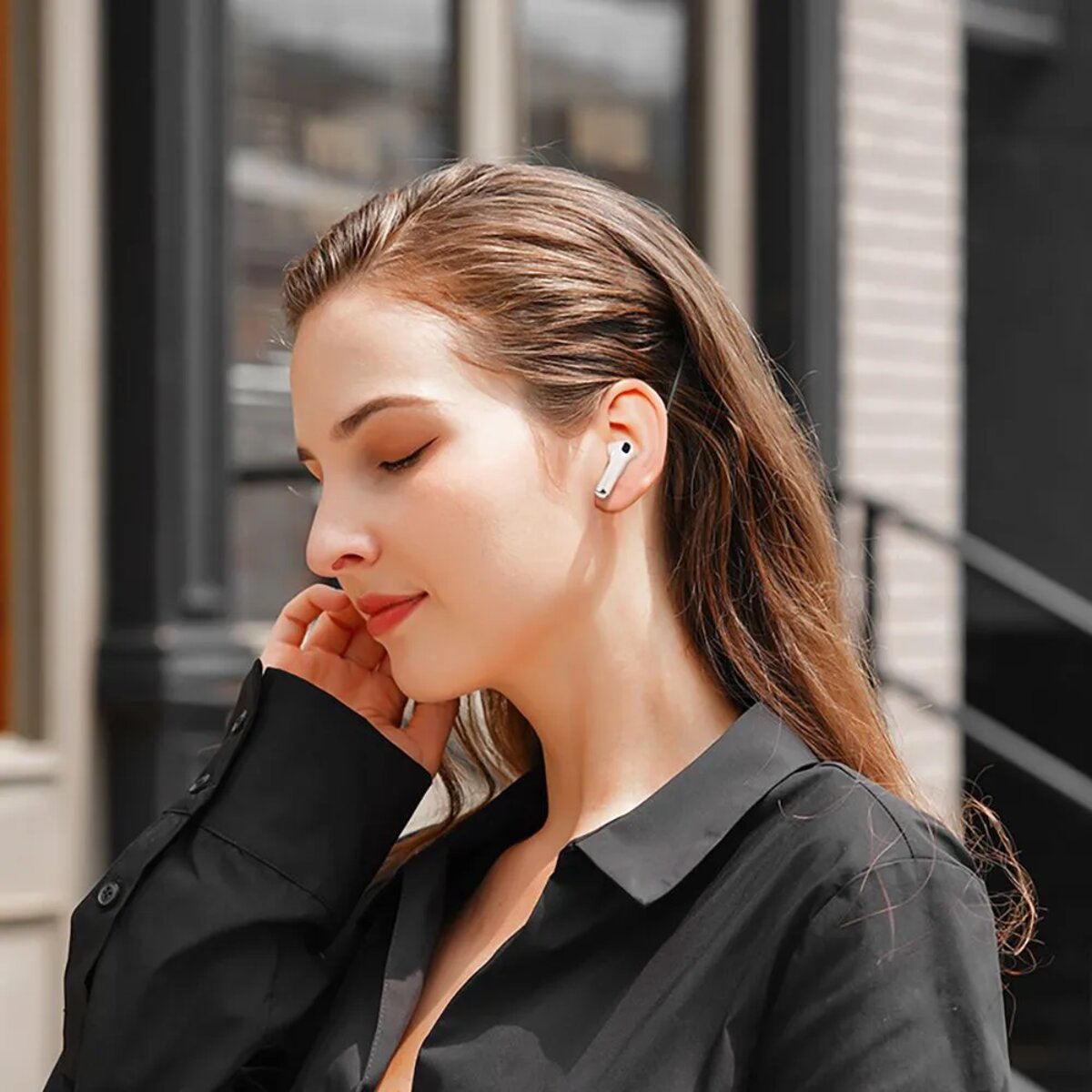 Бездротові навушники HOCO EW64 True wireless stereo headset White на картинке №6