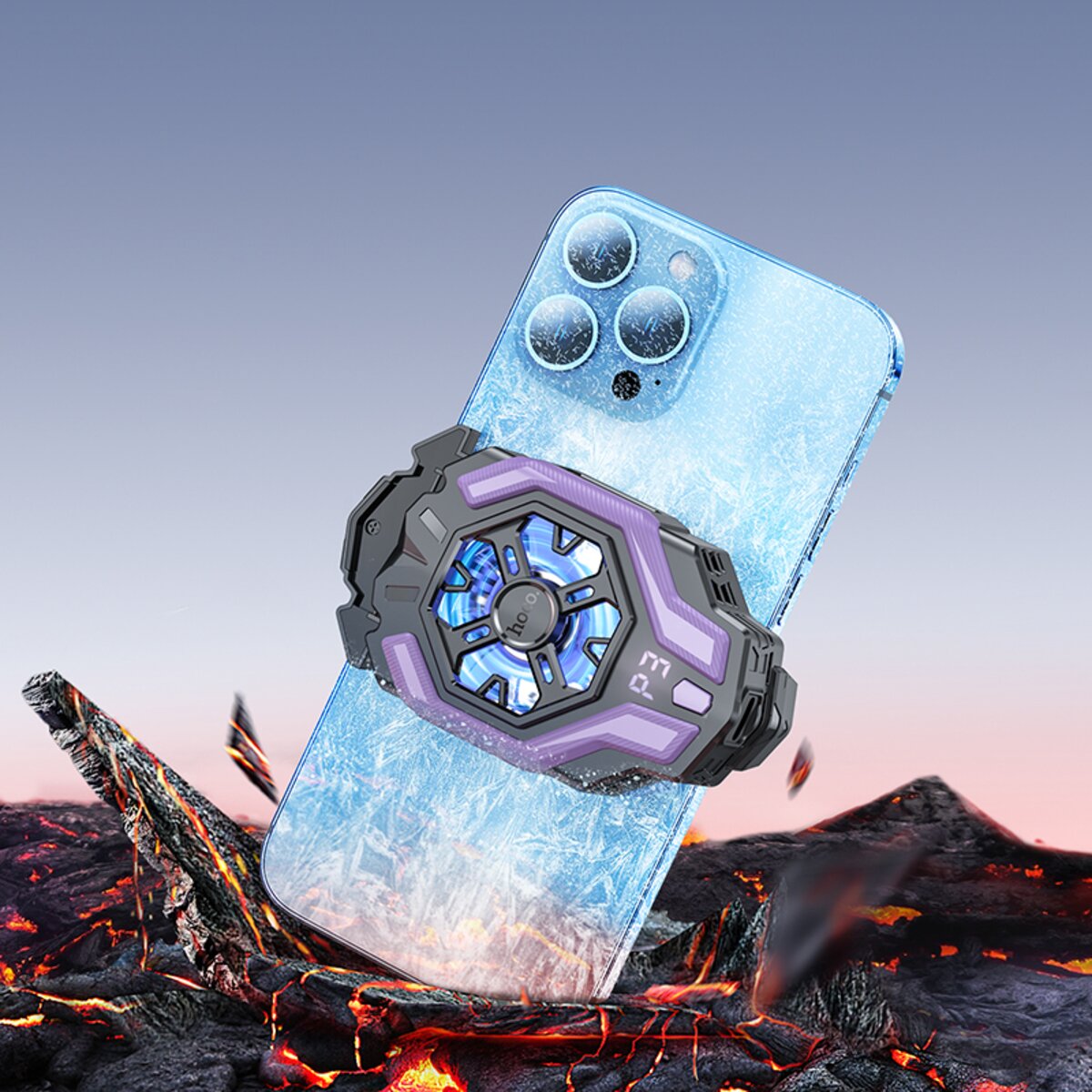 Мобільний кулер HOCO GM26 Ambitious cooling mobile phone fan Black (6942007612302) Фотография №5 Мобільний кулер HOCO GM26 Ambitious cooling mobile phone fan Black (6942007612302) смотреть фото №5