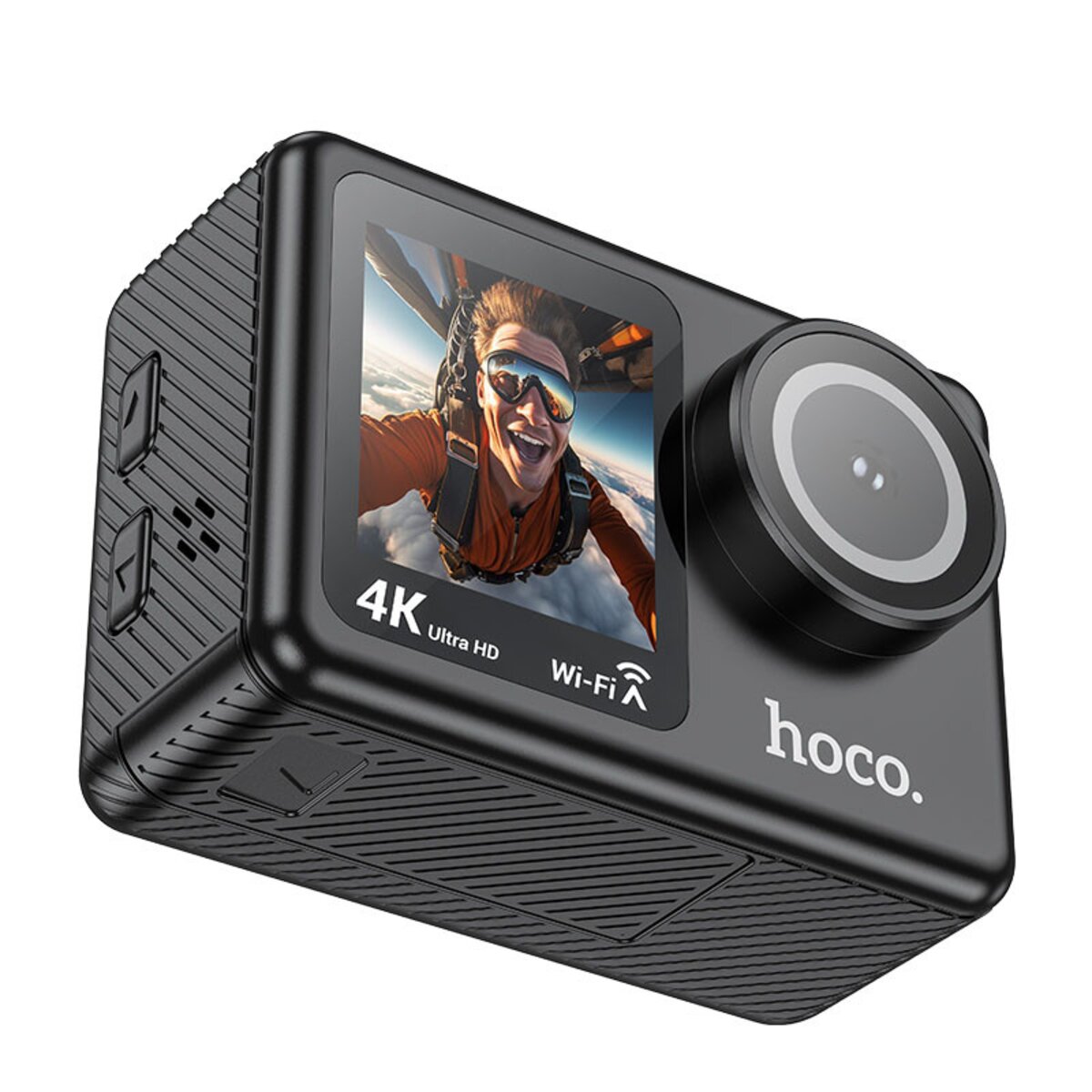 Екшн камера HOCO DV101 dual color screen sports camera Black на картинке №4