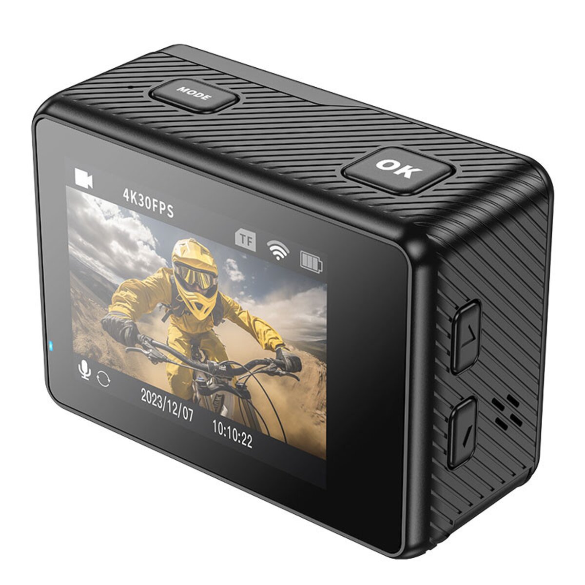 Екшн камера HOCO DV101 dual color screen sports camera Black на картинке №1