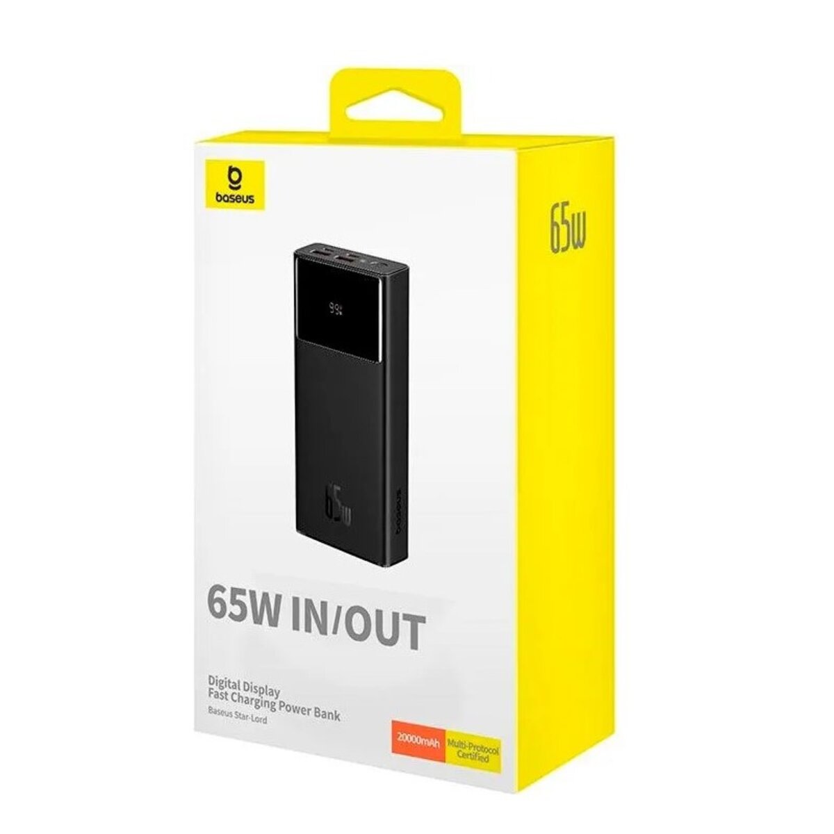 Зовнішній акумулятор Baseus Star-Lord Digital Display Fast Charging Power Bank 20000mAh 65W Cluster Black на картинке №4