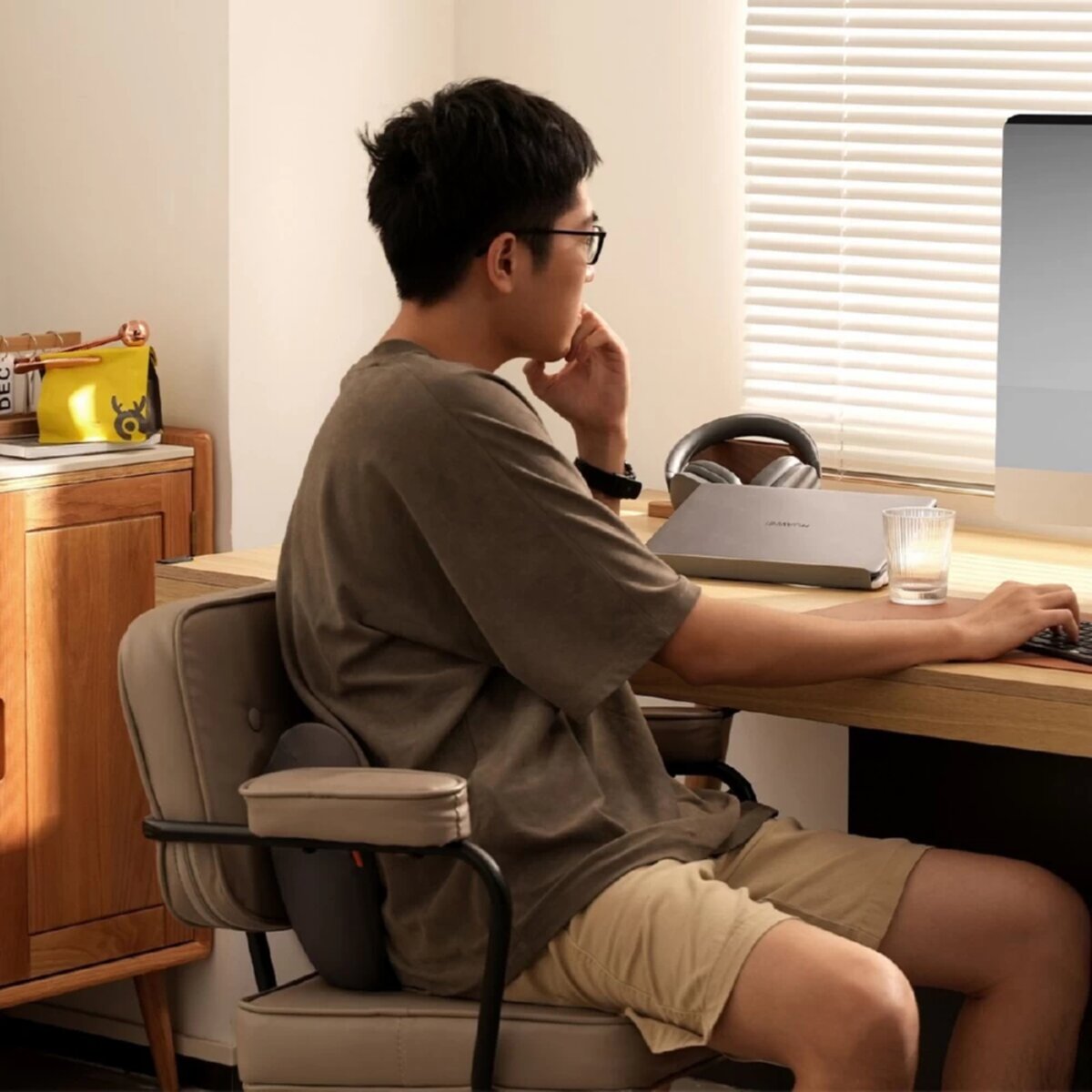 Подушка Baseus ComfortRide Series Car Lumbar Pillow Cluster Black на картинке №7