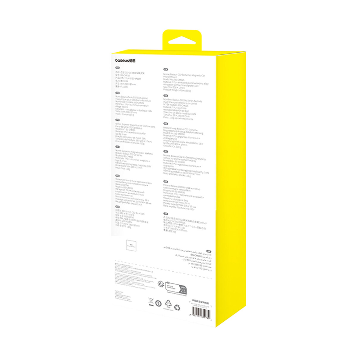 Автотримач для телефона Baseus C02 Go Series Magnetic Car Phone Mount Cluster Black (C40165500111-00) на картинке №3