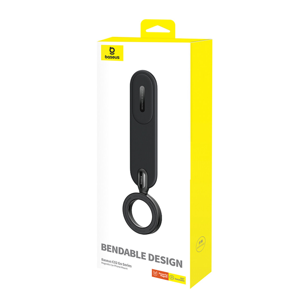 Автотримач для телефона Baseus C02 Go Series Magnetic Car Phone Mount Cluster Black (C40165500111-00) на картинке №2