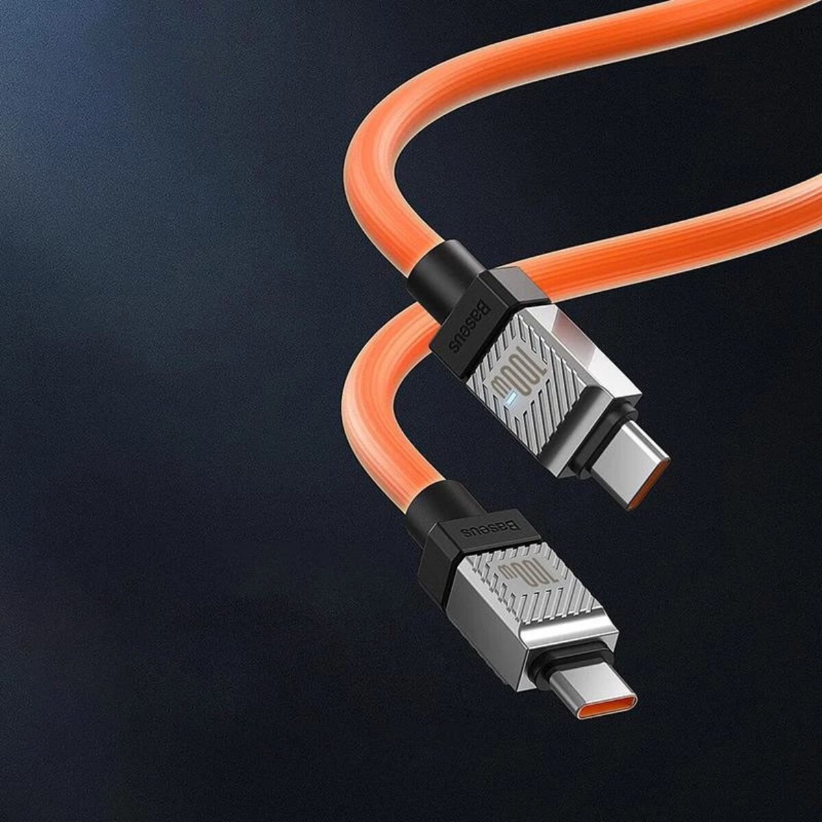 Кабель Baseus CoolPlay Series Fast Charging Cable Type-C to Type-C 100W 1m Orange Фотографія №6 Кабель Baseus CoolPlay Series Fast Charging Cable Type-C to Type-C 100W 1m Orange на малюнкі №6