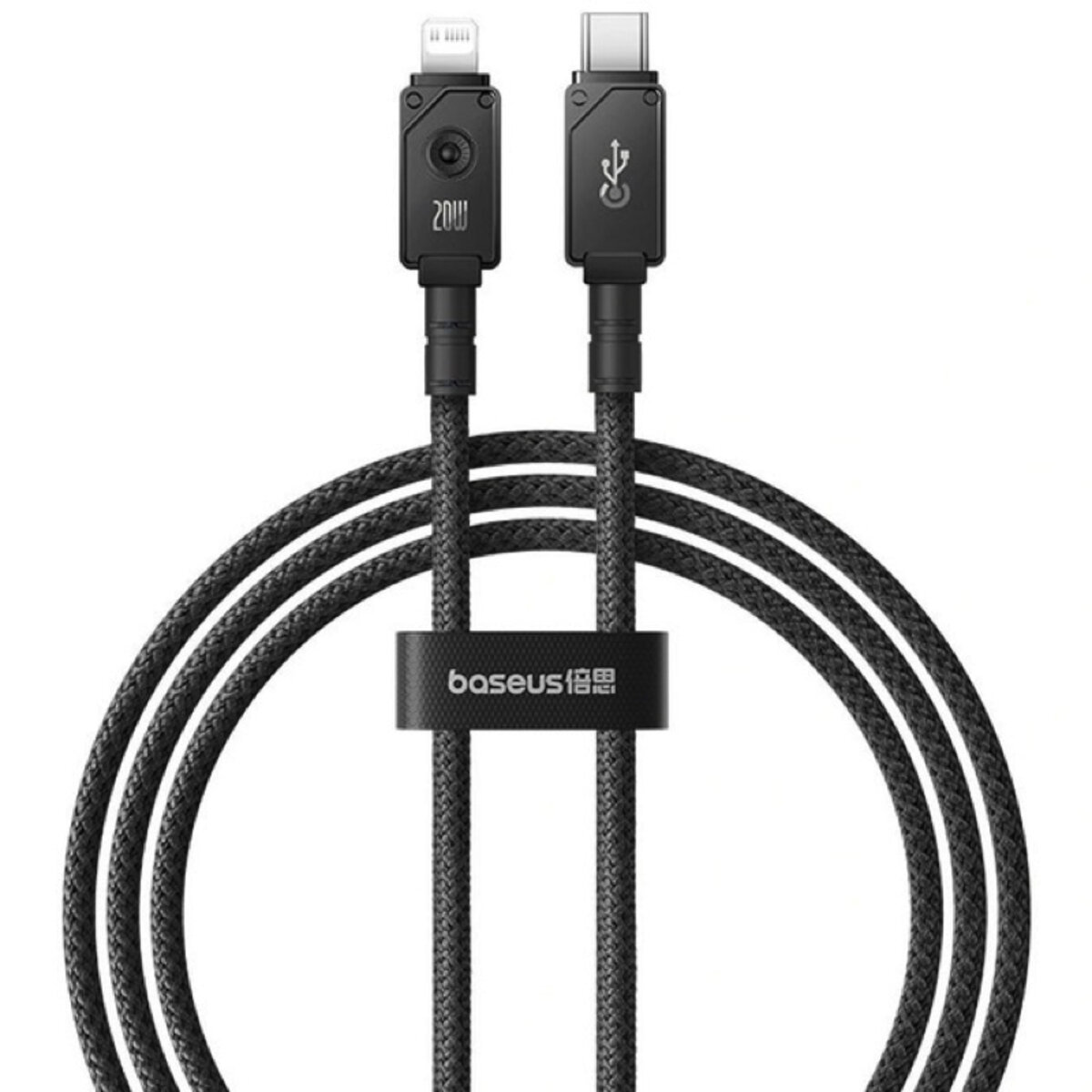 Кабель Baseus Unbreakable Series Fast Charging Data Cable Type-C to iP 20W 1m Cluster Black (P10355803111-00) на картинке №1
