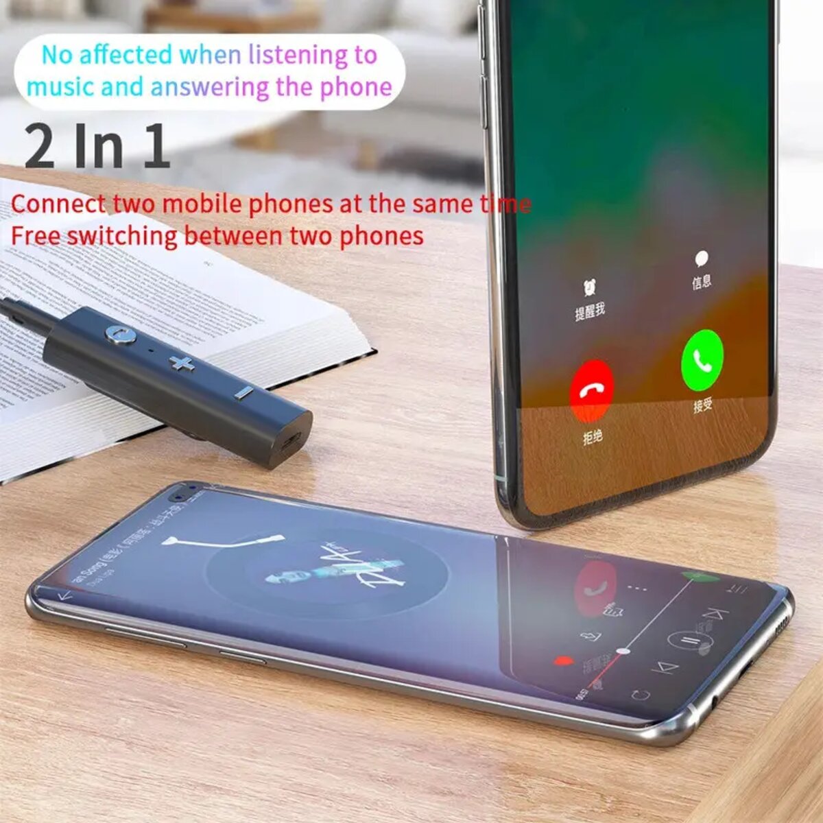 Bluetooth ресивер ESSAGER Acoustic BT5.0 Audio Receiver Black (ECJBJS-CY01) смотреть фото №6