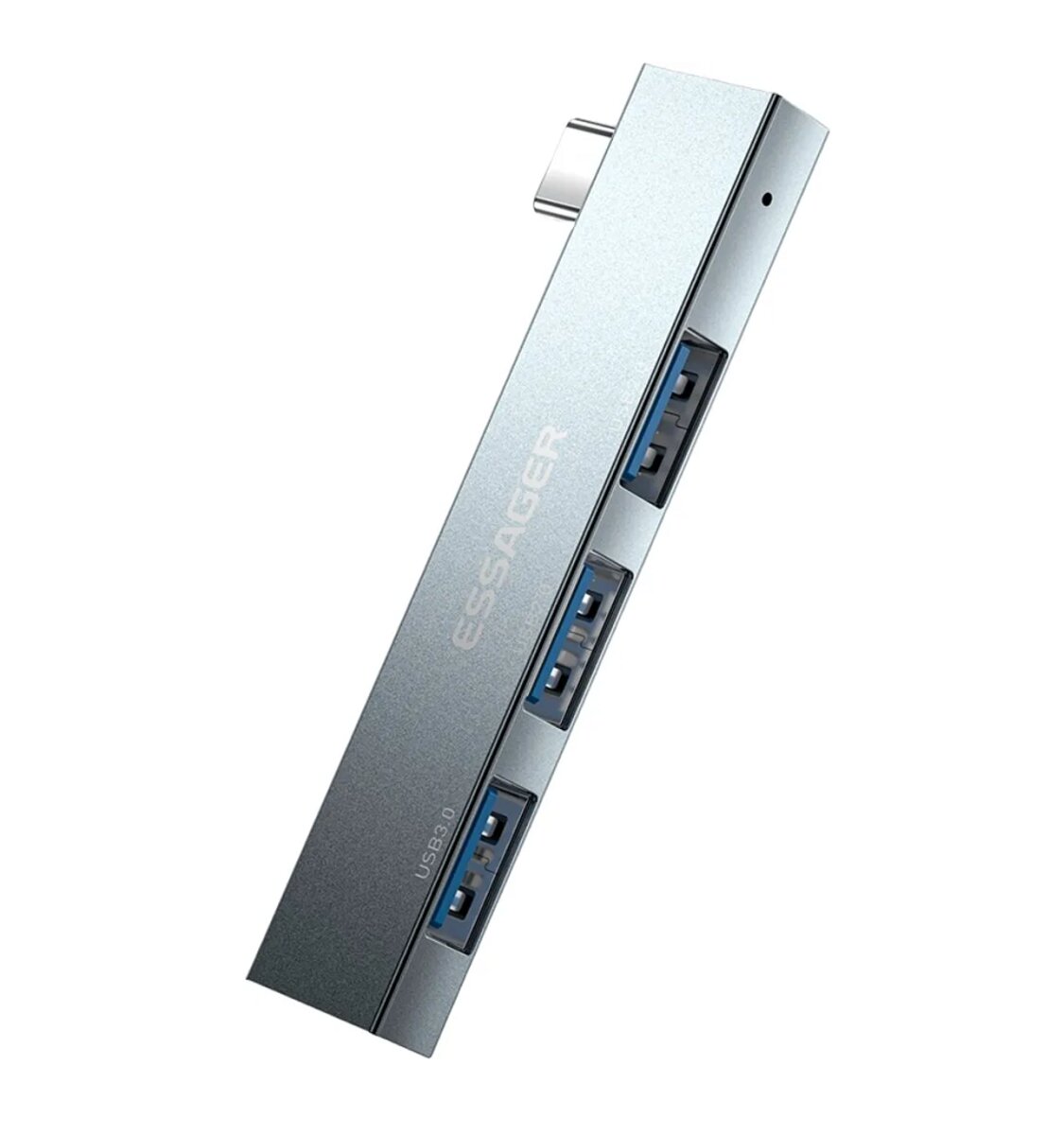 USB-хаб ESSAGER (opp bag) Fengyang 3 in 1 Splitter Silver (EHBC03-FY10-P) Фотографія №2 USB-хаб ESSAGER (opp bag) Fengyang 3 in 1 Splitter Silver (EHBC03-FY10-P) на малюнкі №2