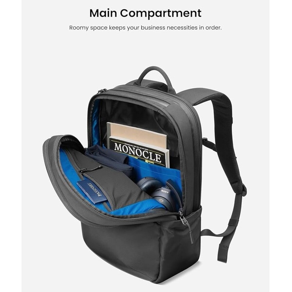 Рюкзак Tomtoc UrbanEX-T65M1 Laptop Backpack Black 17.3 Inch/30L (T65M1D1) на малюнкі №4