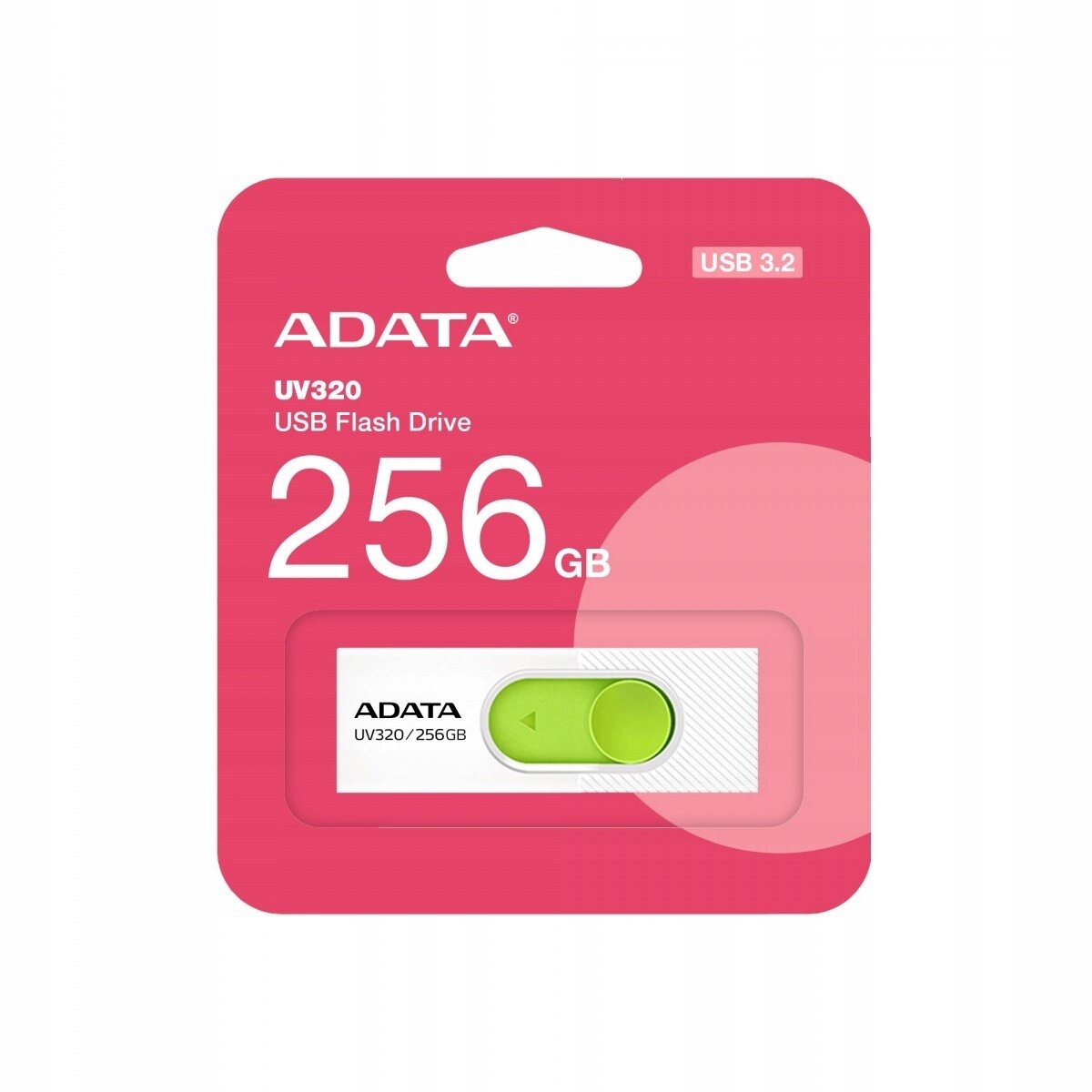 Флеш-накопичувач A-DATA USB 3.0 AUV 320 256Gb White/Green (AUV320-256G-RWHGN) Фото 3 Флеш-накопичувач A-DATA USB 3.0 AUV 320 256Gb White/Green (AUV320-256G-RWHGN) на картинке №3