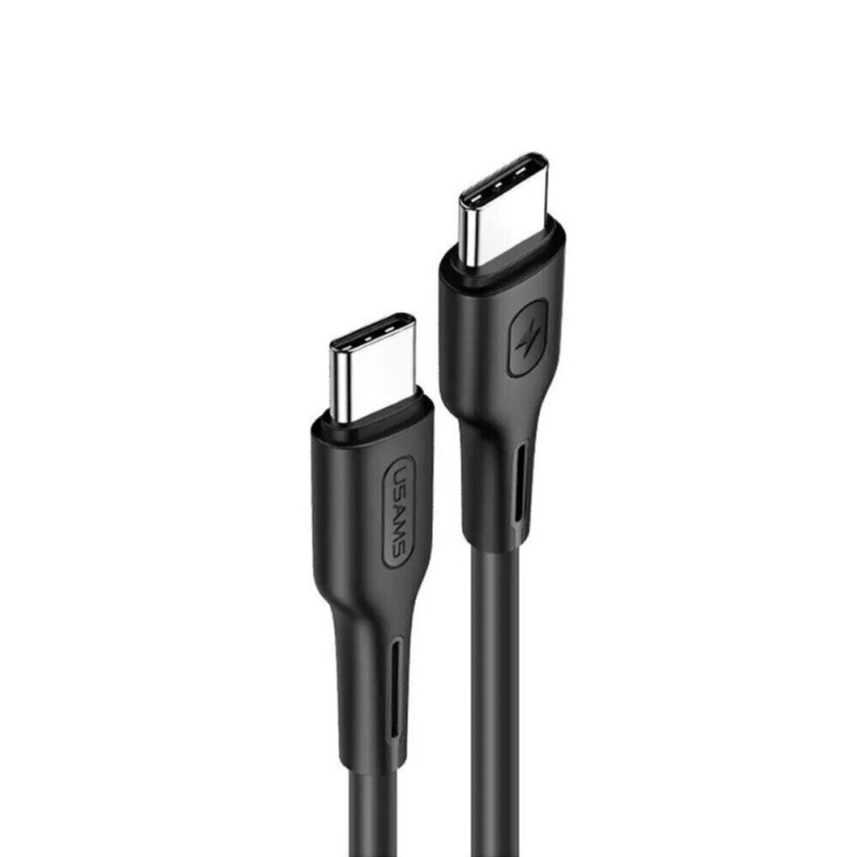 Кабель Usams US-SJ459 U43 Type-C TO Type-C 100W PDFast Charging & Data Cable 1.2m black (SJ459USB01) на картинке №1