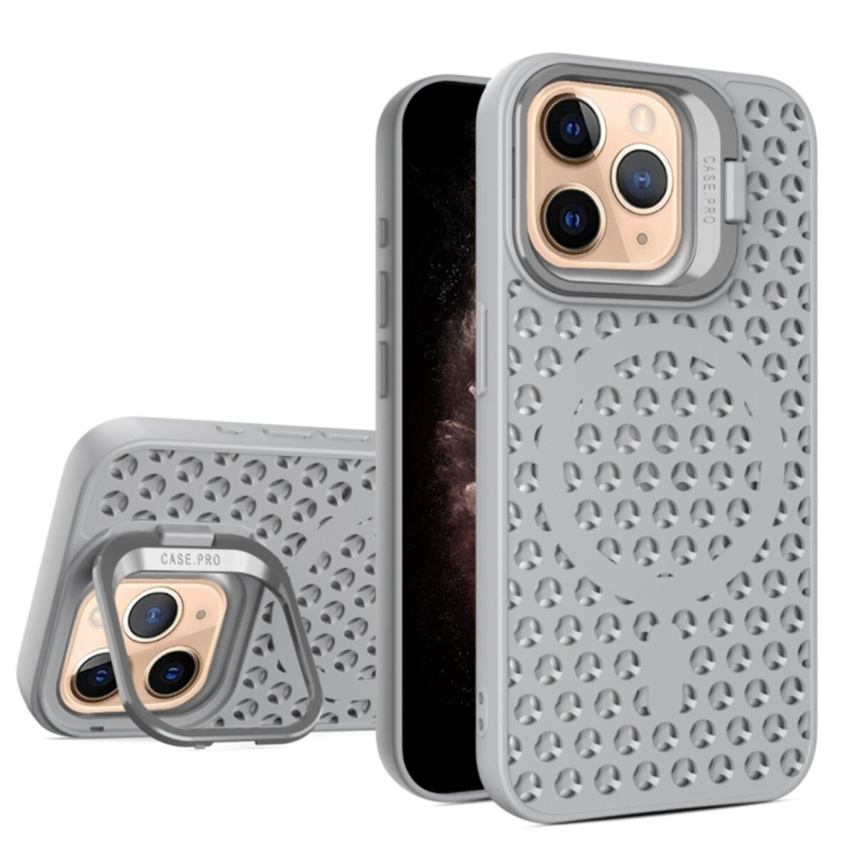 Чохол для смартфона Cosmic Grater Stand for Apple iPhone 11 Pro Grey (GRASTiP11PGrey) смотреть фото №1