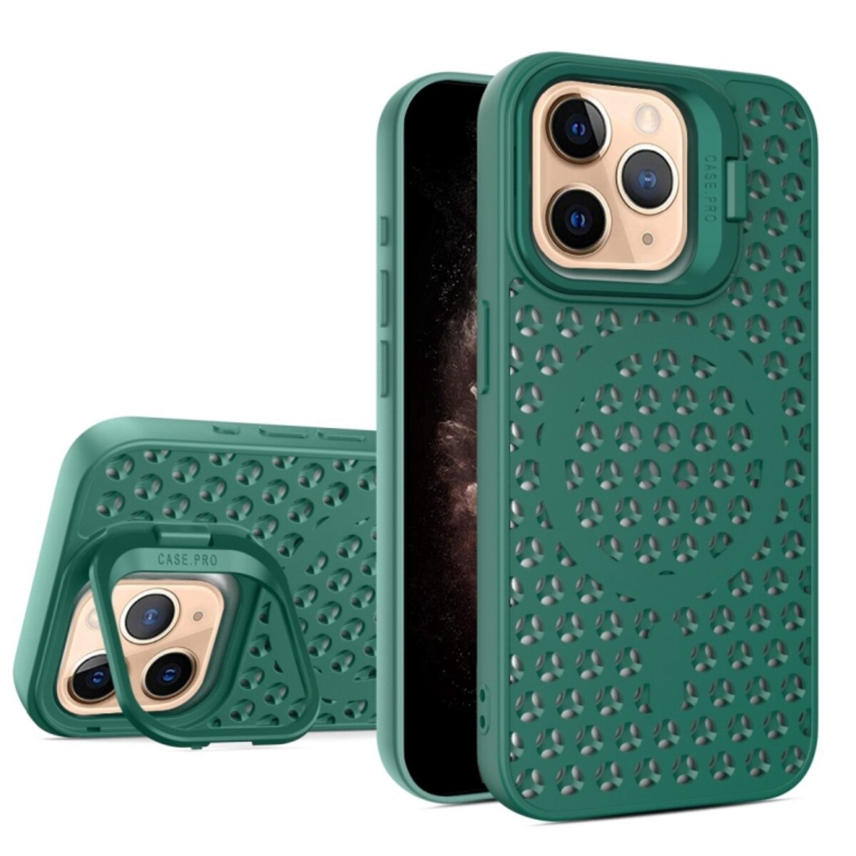 Чохол для смартфона Cosmic Grater Stand for Apple iPhone 11 Pro Max Dark Green (GRASTiP11PMDarkGreen) смотреть фото №1