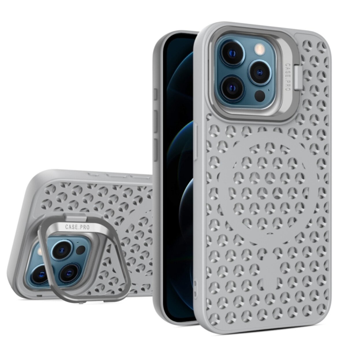 Чохол для смартфона Cosmic Grater Stand for Apple iPhone 12 Pro Max Grey (GRASTiP12PMGrey) смотреть фото №1