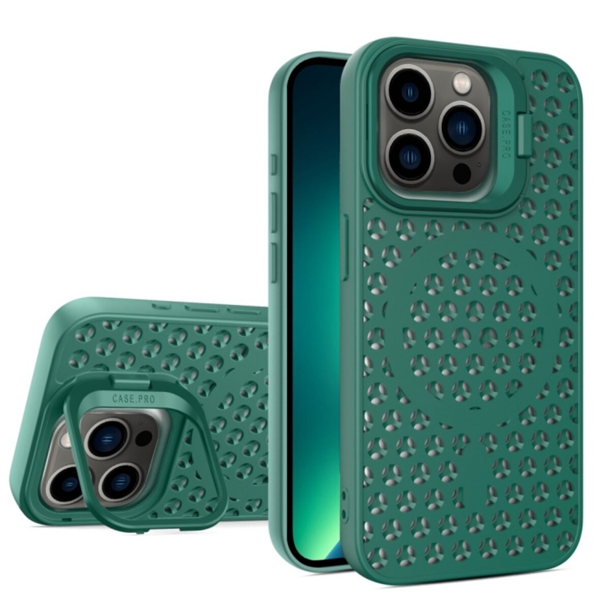 Чохол для смартфона Cosmic Grater Stand for Apple iPhone 13 Pro Max Dark Green (GRASTiP13PMDarkGreen) смотреть фото №1