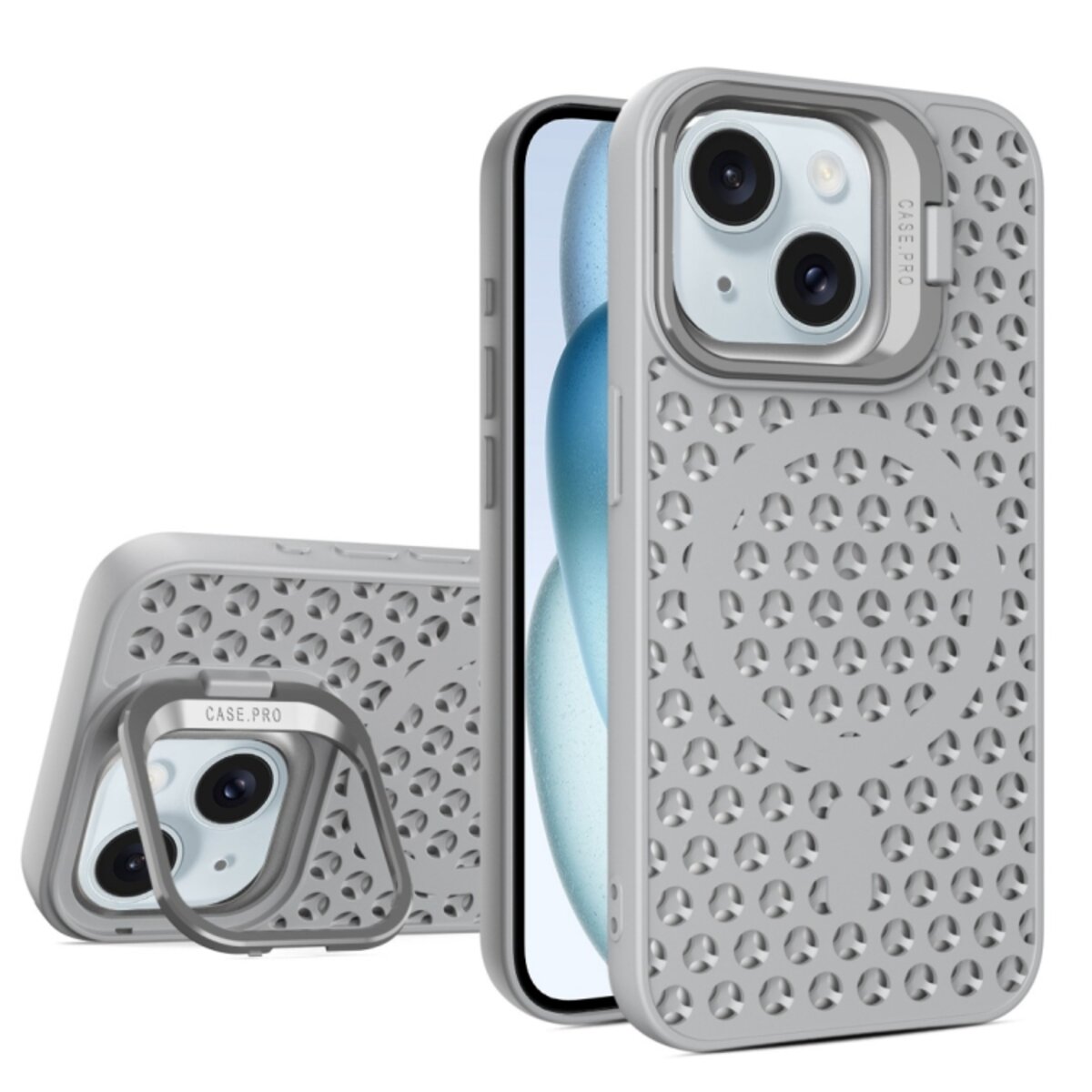 Чохол для смартфона Cosmic Grater Stand for Apple iPhone 15 Grey (GRASTiP15Grey) смотреть фото №1