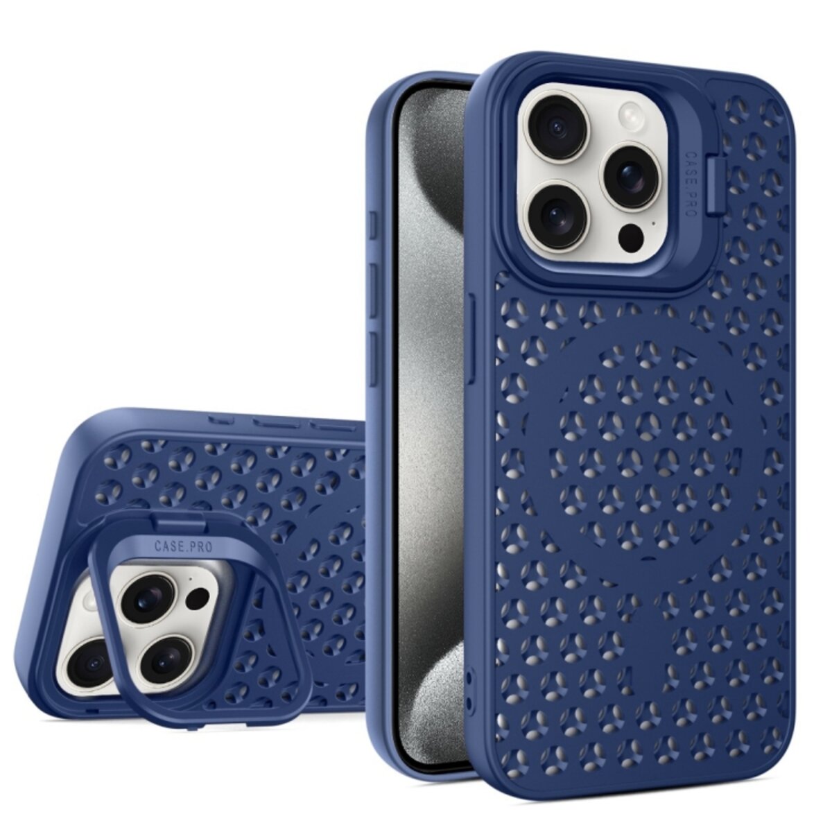 Чохол для смартфона Cosmic Grater Stand for Apple iPhone 15 Pro Blue (GRASTiP15PBlue) смотреть фото №1