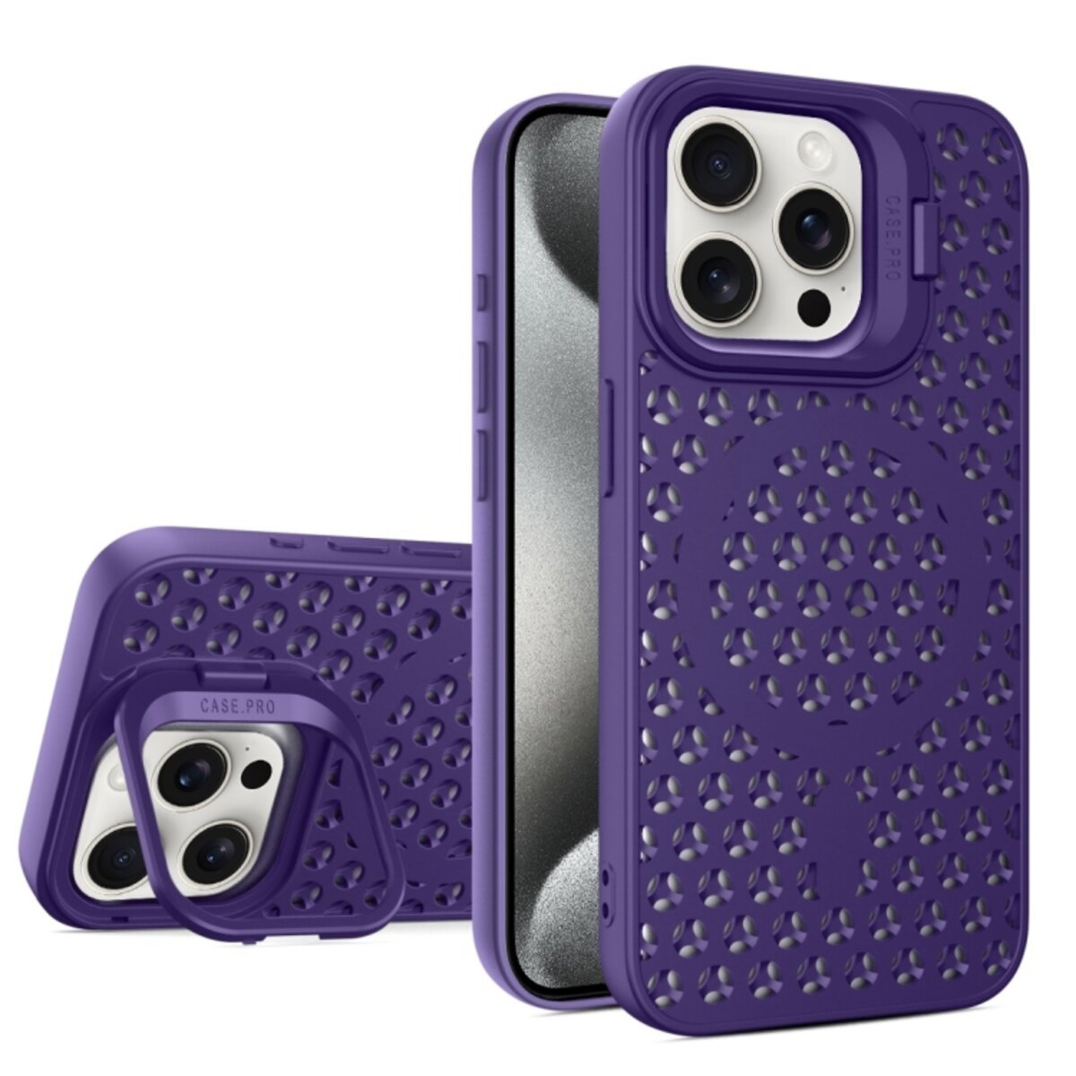 Чохол для смартфона Cosmic Grater Stand for Apple iPhone 15 Pro Max Purple (GRASTiP15PMPurple) смотреть фото №1