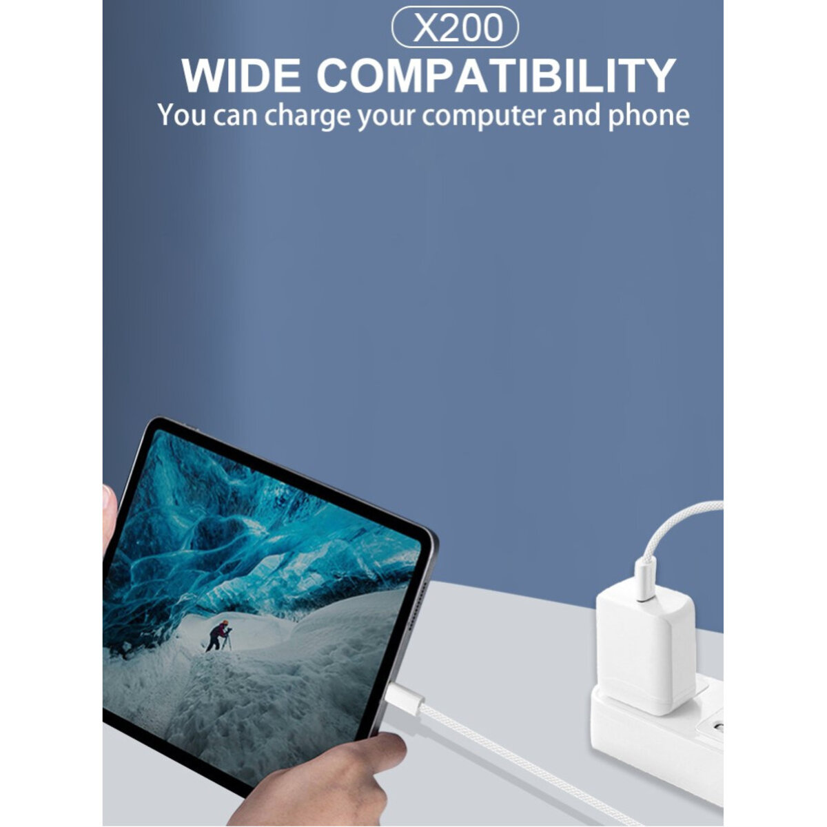 Кабель WUW-X200 Type-C to Type-C PD 60W white (WUW-X200TT) на картинке №4