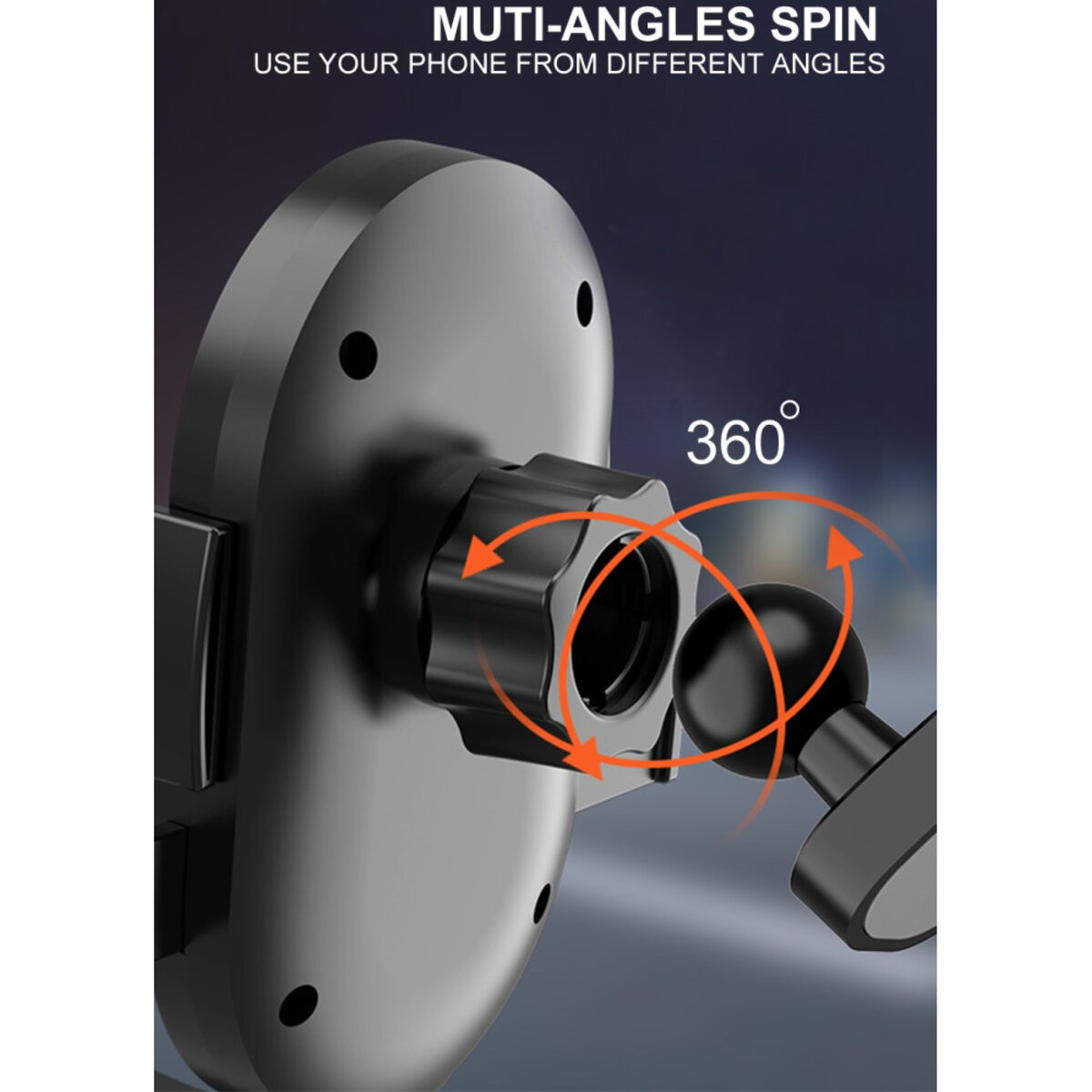 Автотримач для телефона WUW-Z32 Black на малюнкі №6