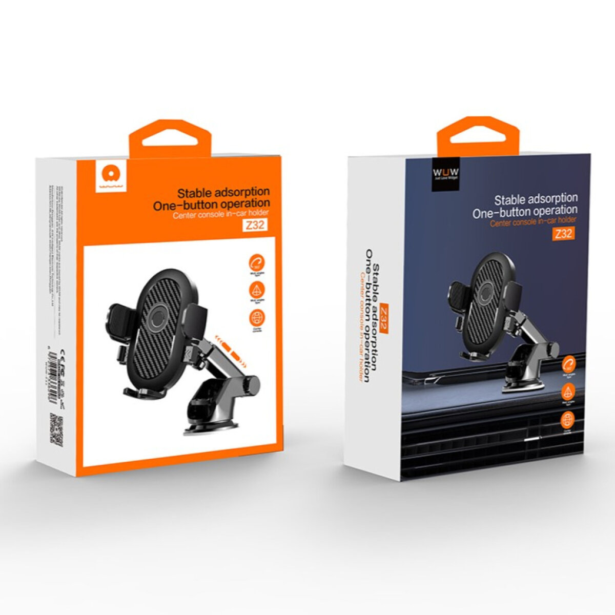 Автотримач для телефона WUW-Z32 Black на малюнкі №2