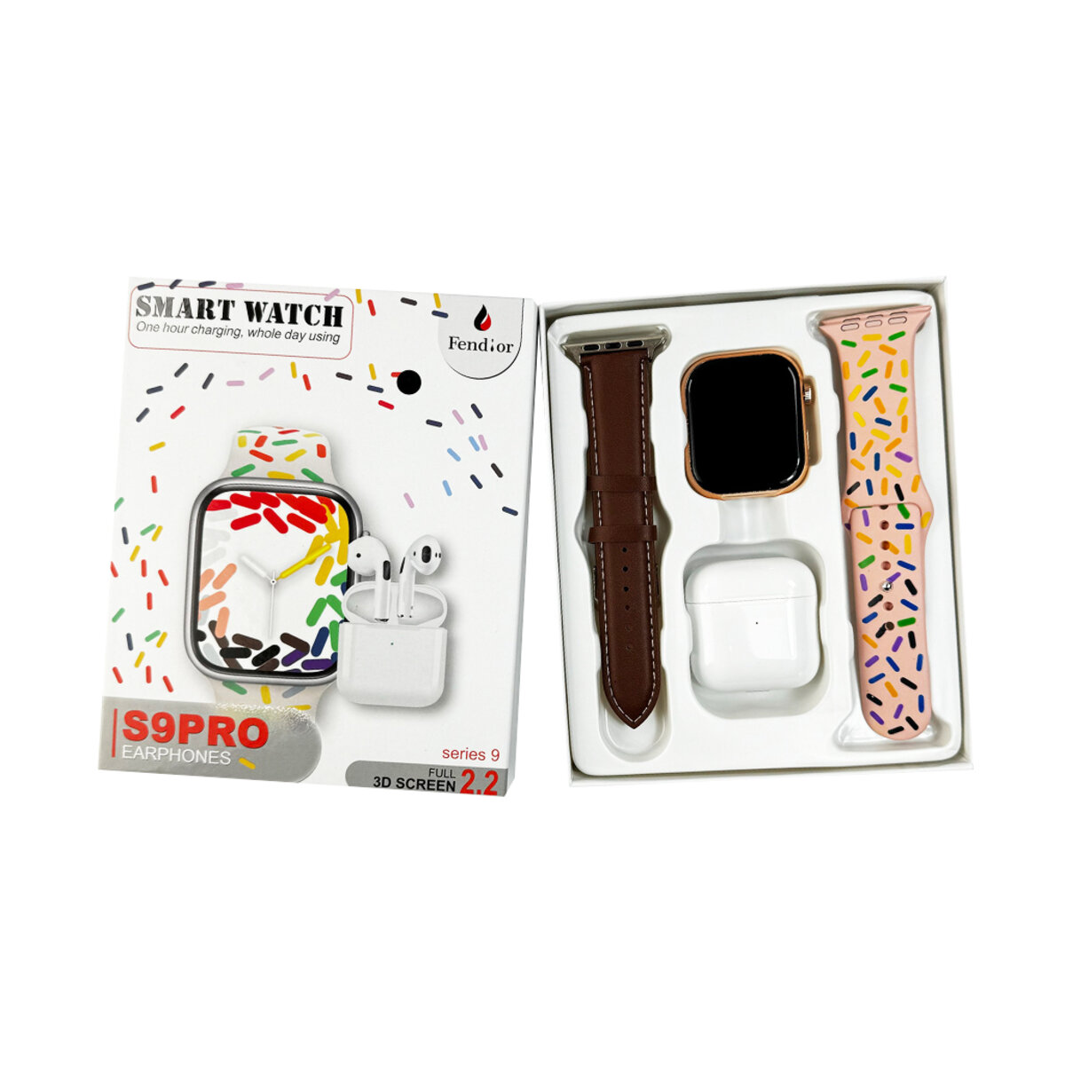 Смарт-годинник Fendior S9 Pro+TWS Gold (FendiorS9PGold) Фотографія №6 Смарт-годинник Fendior S9 Pro+TWS Gold (FendiorS9PGold) на малюнкі №6