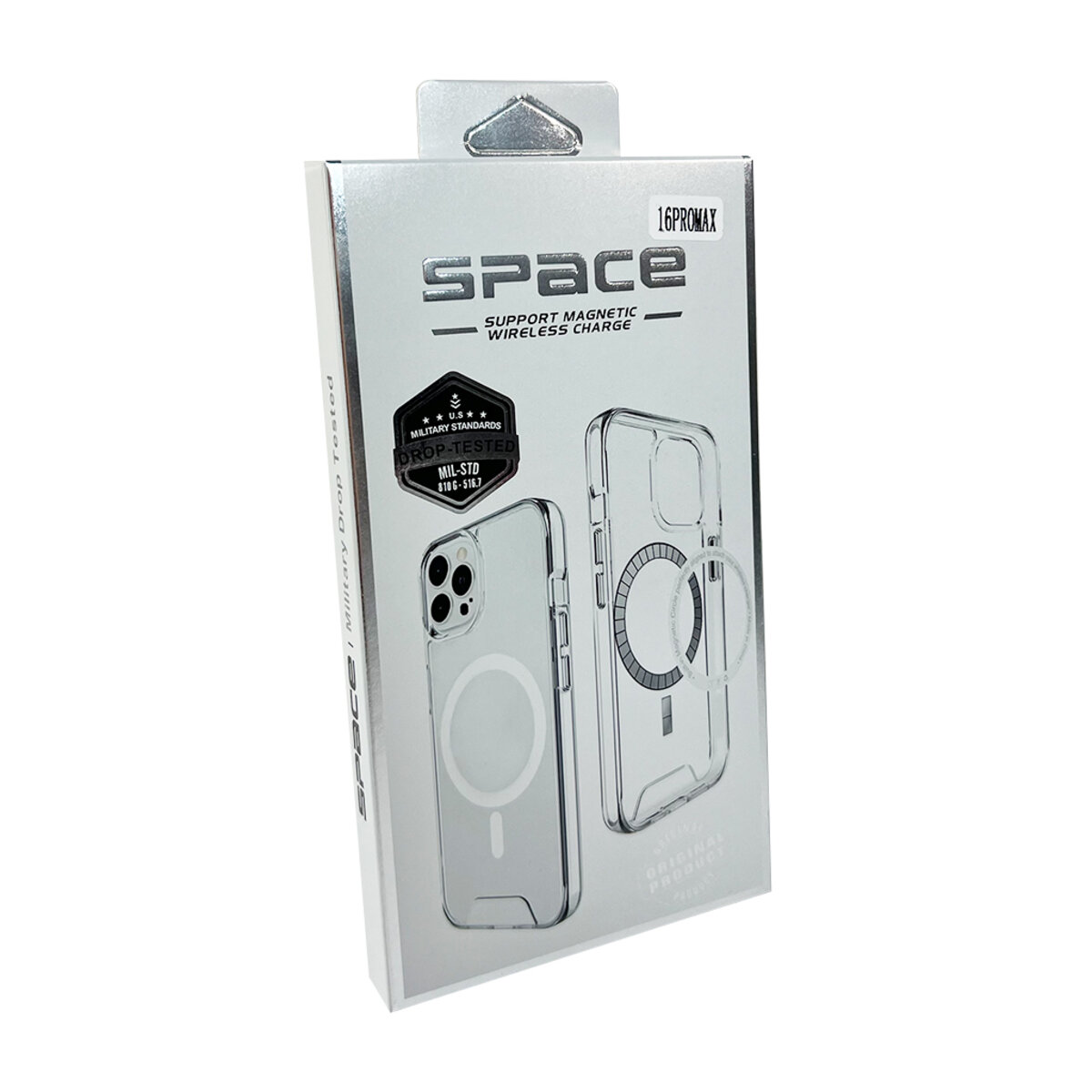 Прозрачный чехол Space Magnetic Apple iPhone 16 Pro Max | MagSafe накладка с магнитным кольцом (Прозрачный) на картинке №6