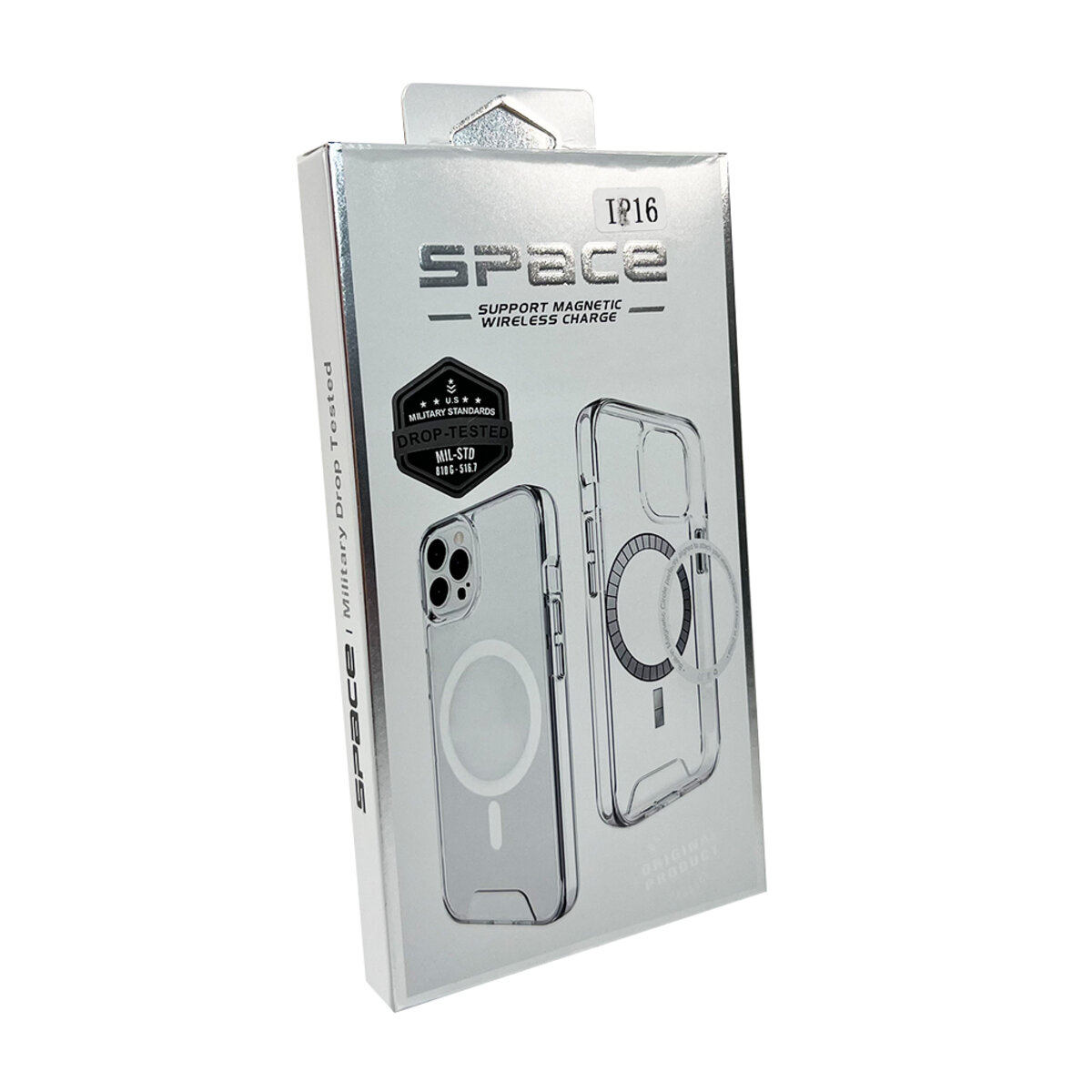Прозрачный чехол Space Magnetic Apple iPhone 16 | MagSafe накладка с магнитным кольцом (Прозрачный) на картинке №6