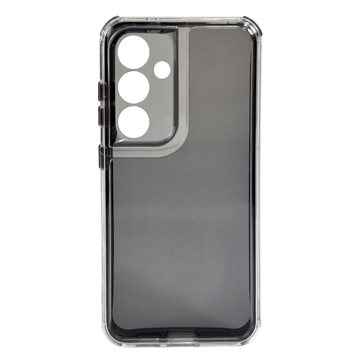 Прозорий чохол Space III Samsung S24 | TPU+PC з посиленими бортами (Чорний) на малюнкі №1