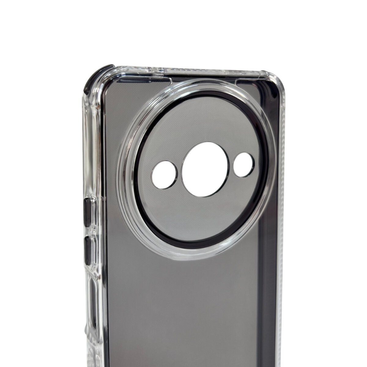 Прозорий чохол Space III Xiaomi Redmi A3 4G | TPU+PC з посиленими бортами (Чорний) на малюнкі №5