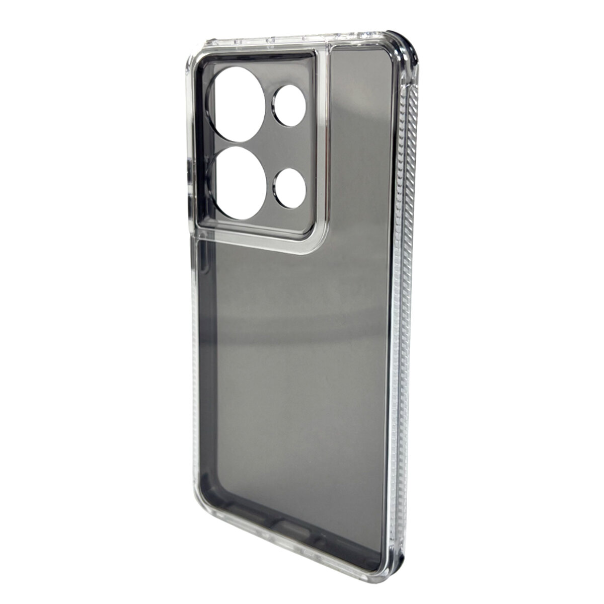 Прозорий чохол Space III Xiaomi Redmi Note 13 Pro 4G|Poco M6 Pro 4G | TPU+PC з посиленими бортами (Чорний) на малюнкі №4