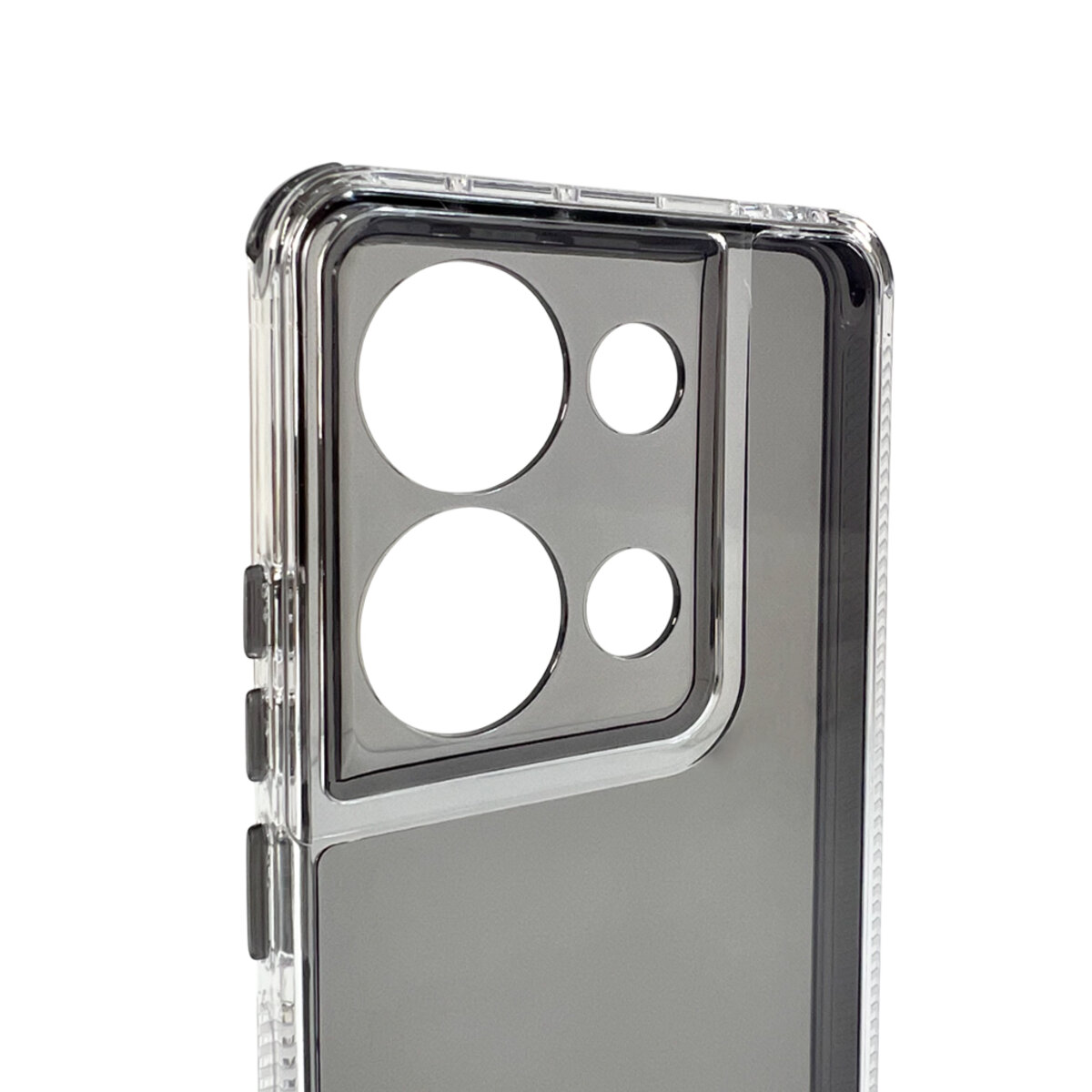 Прозорий чохол Space III Xiaomi Redmi Note 13 Pro 4G|Poco M6 Pro 4G | TPU+PC з посиленими бортами (Чорний) на малюнкі №5