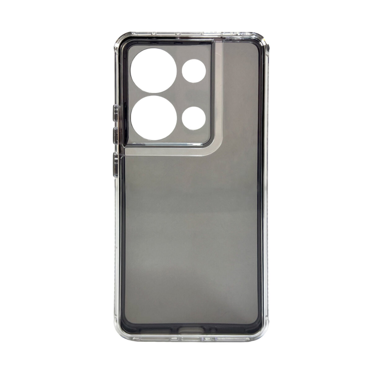 Прозорий чохол Space III Xiaomi Redmi Note 13 Pro 4G|Poco M6 Pro 4G | TPU+PC з посиленими бортами (Чорний) на малюнкі №1