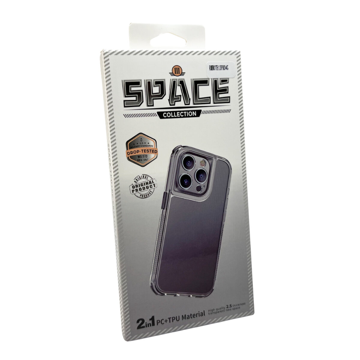 Прозорий чохол Space III Xiaomi Redmi Note 13 Pro 4G|Poco M6 Pro 4G | TPU+PC з посиленими бортами (Чорний) на малюнкі №2