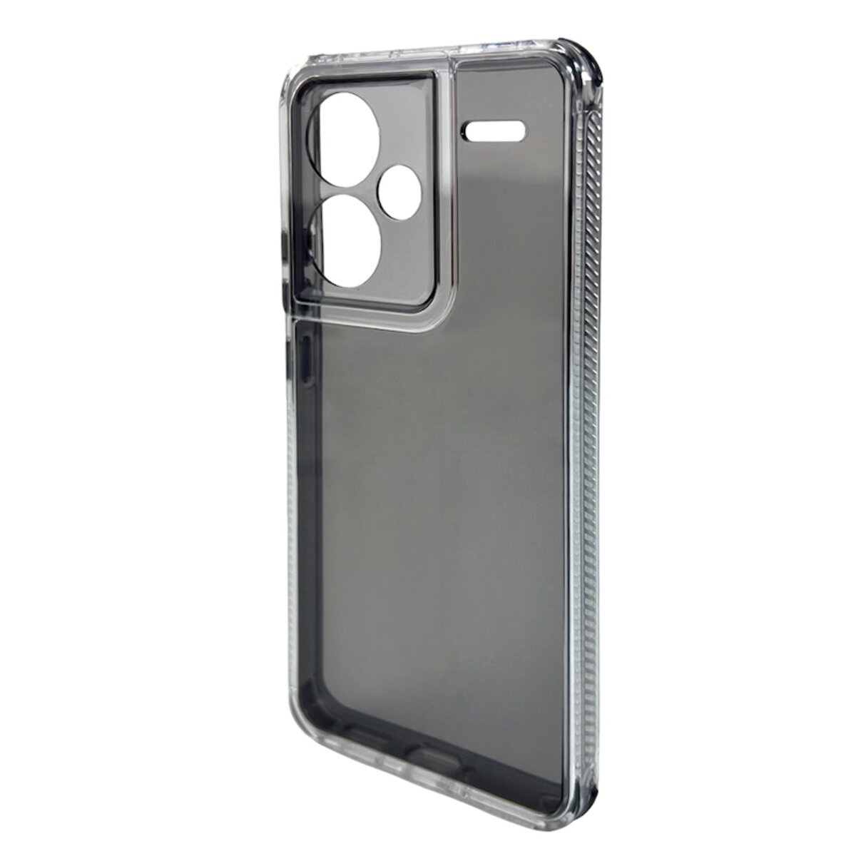 Прозрачный чехол Space III Xiaomi Redmi Note 13 Pro Plus 5G | TPU+PC с усиленными бортами (Черный) на картинке №4